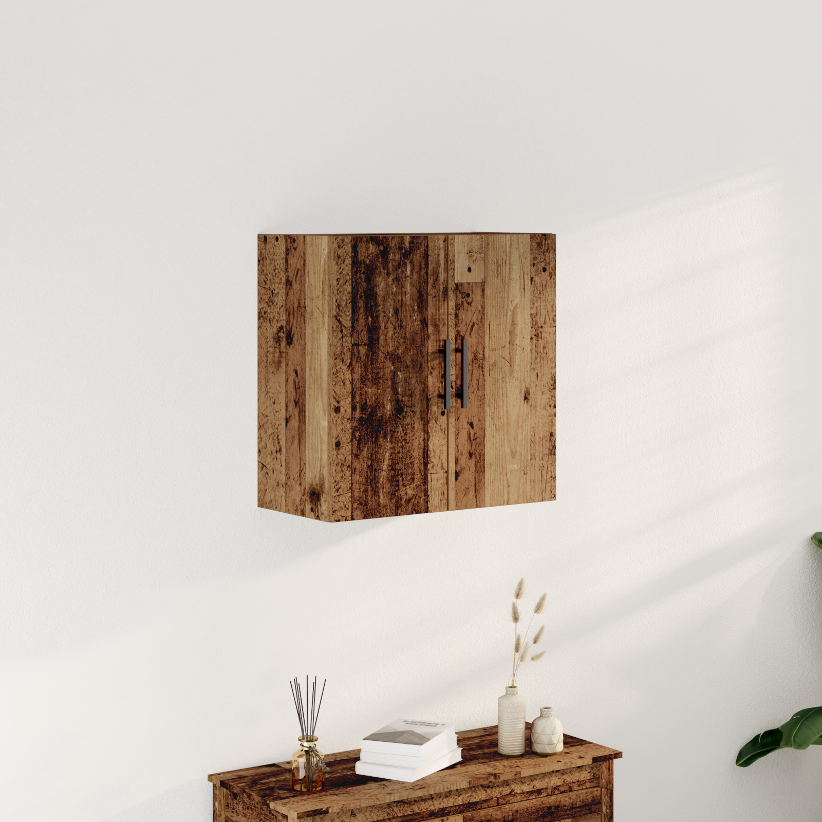 Wall-Mounted Cabinet Old Wood 60x31,5x60 cm Engineered Wood