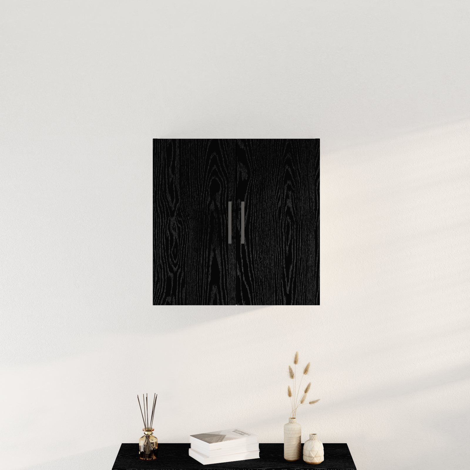 Wall Cabinet Black Oak 60x31x60 cm Engineered Wood - Image 4