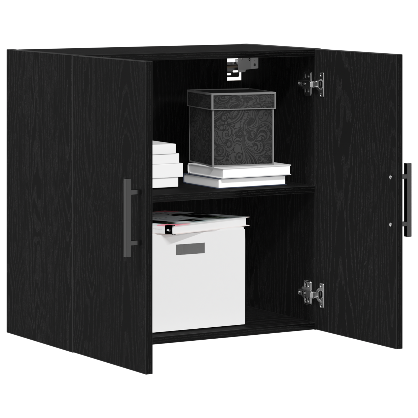 Wall Cabinet Black Oak 60x31x60 cm Engineered Wood - Image 3