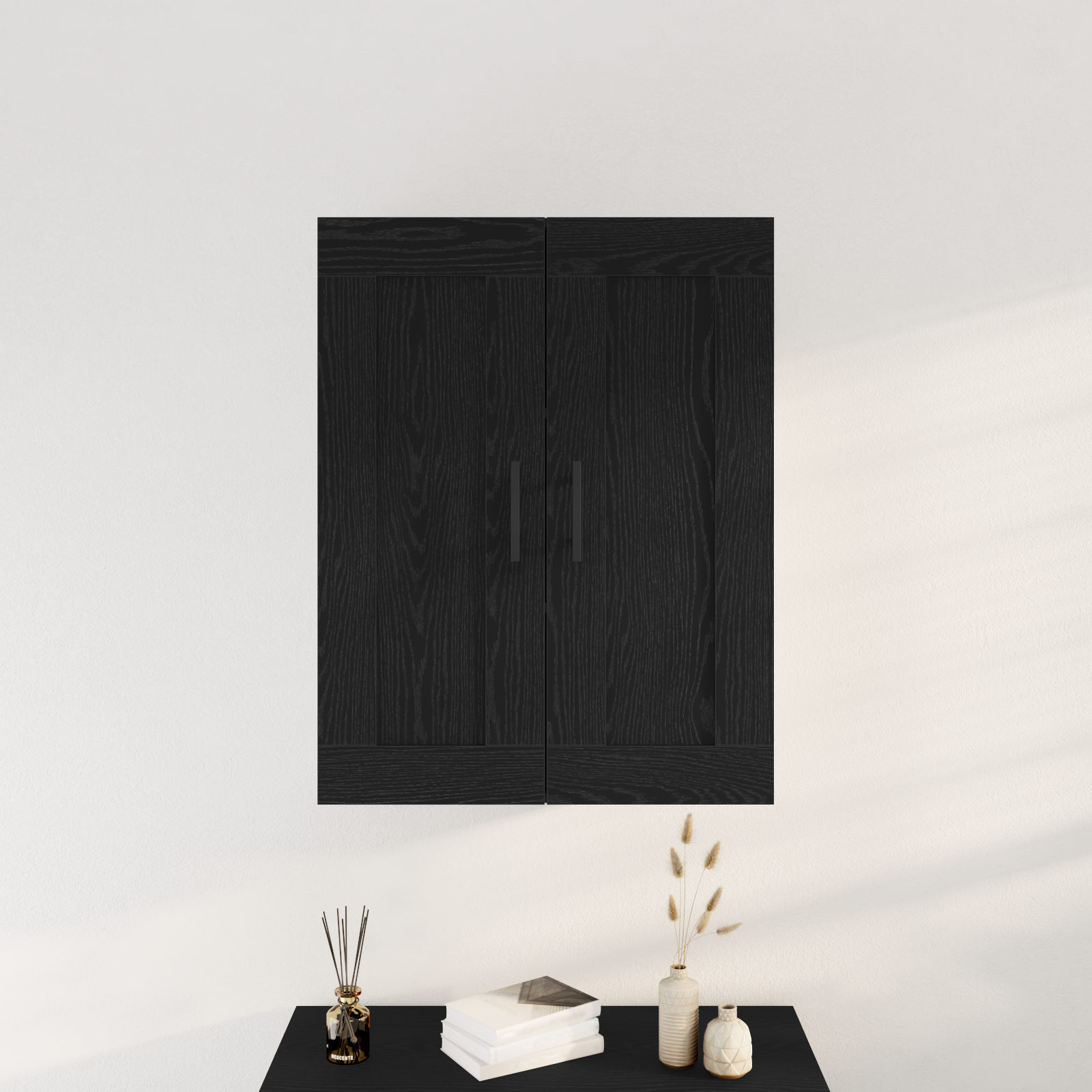 Wall Mounted Cabinet Black Oak 69,5x34x90 cm Engineered Wood - Image 4