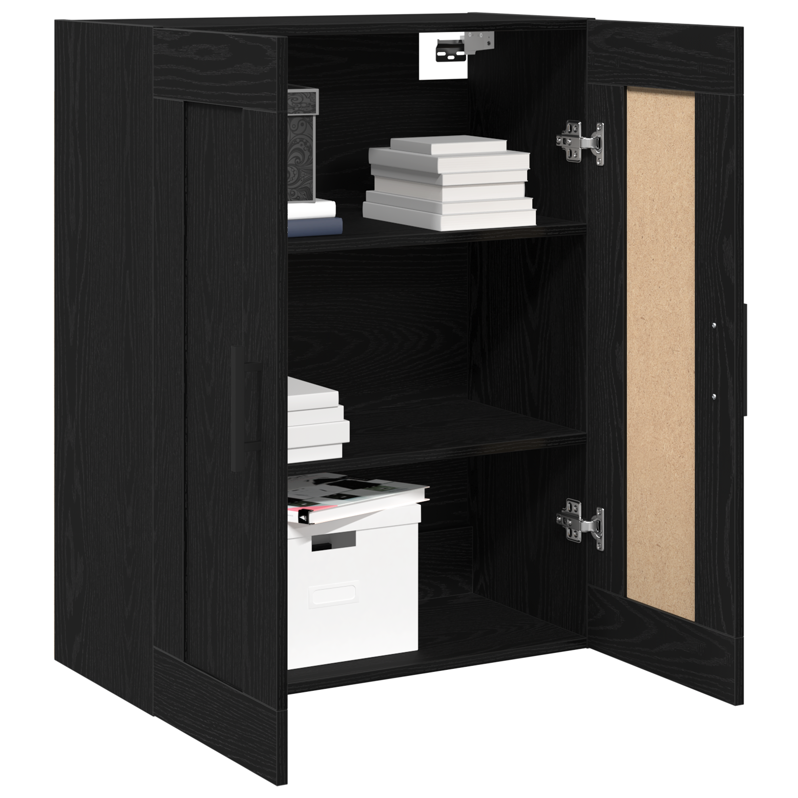 Wall Mounted Cabinet Black Oak 69,5x34x90 cm Engineered Wood - Image 3