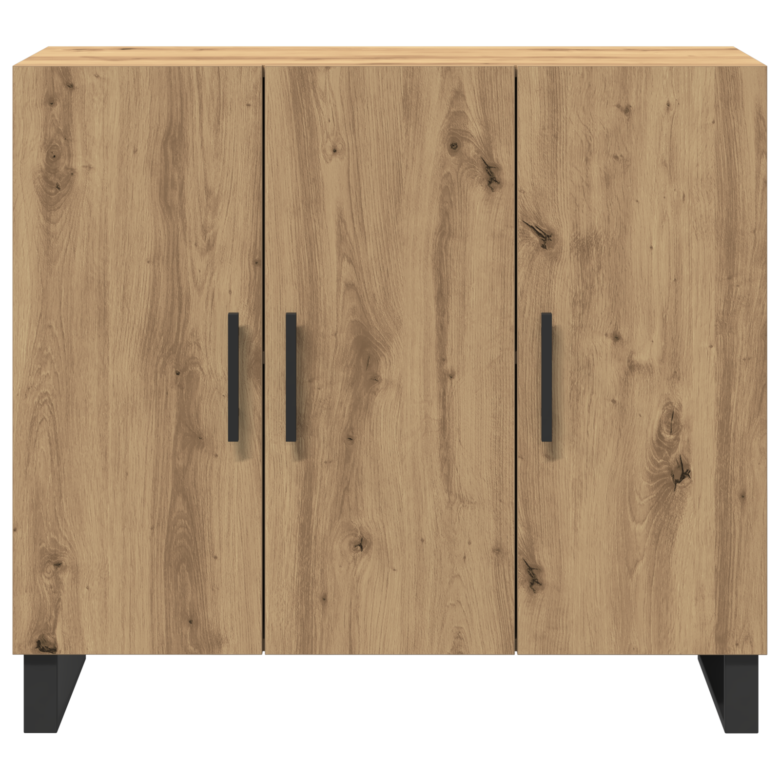 Sideboard with 3 Doors Artisan Oak 90x34x80 cm Engineered Wood - Image 6