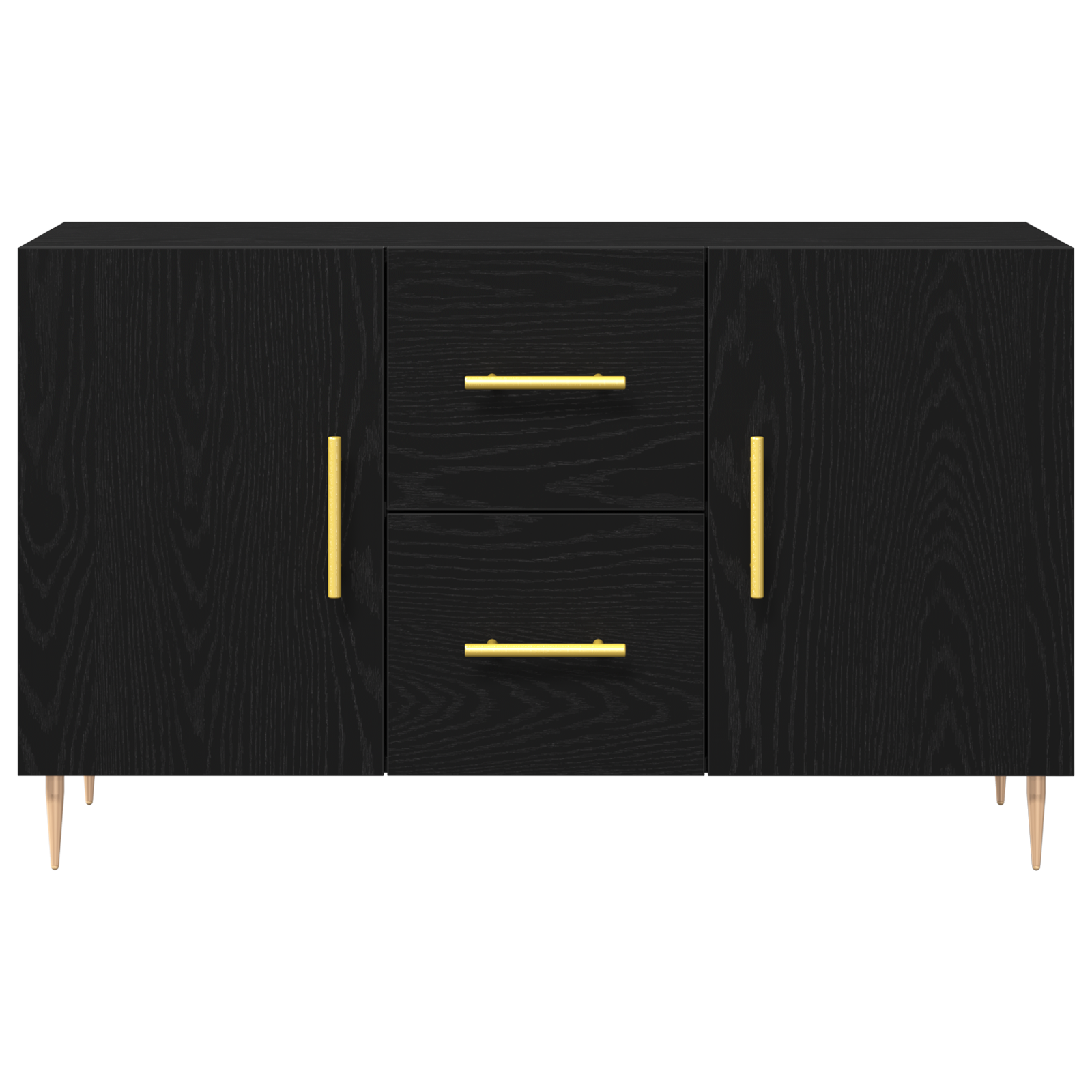 Sideboard Black Oak 100x36x60 cm Engineered Wood - Image 7