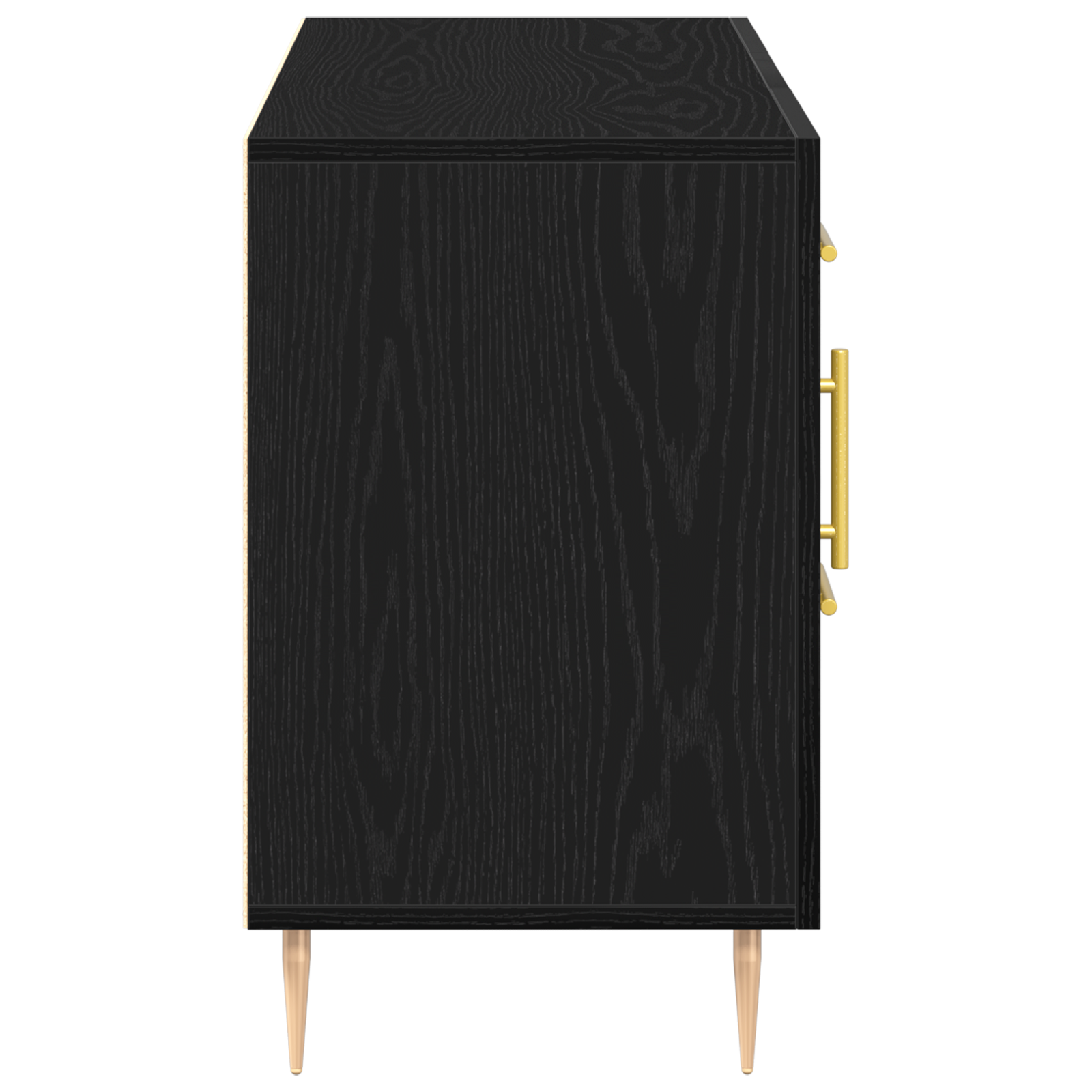 Sideboard Black Oak 100x36x60 cm Engineered Wood - Image 8