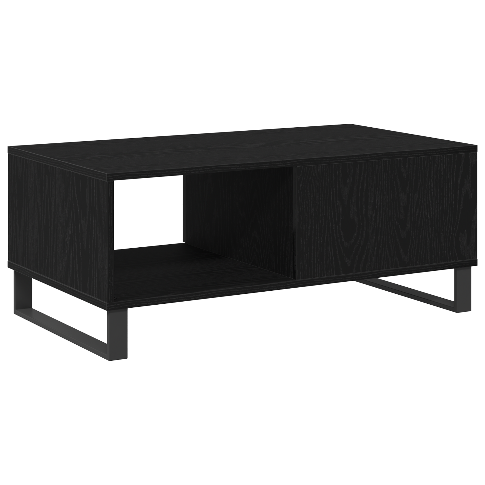 Coffee Table Black Oak 90x50x36,5 cm Engineered Wood - Image 6