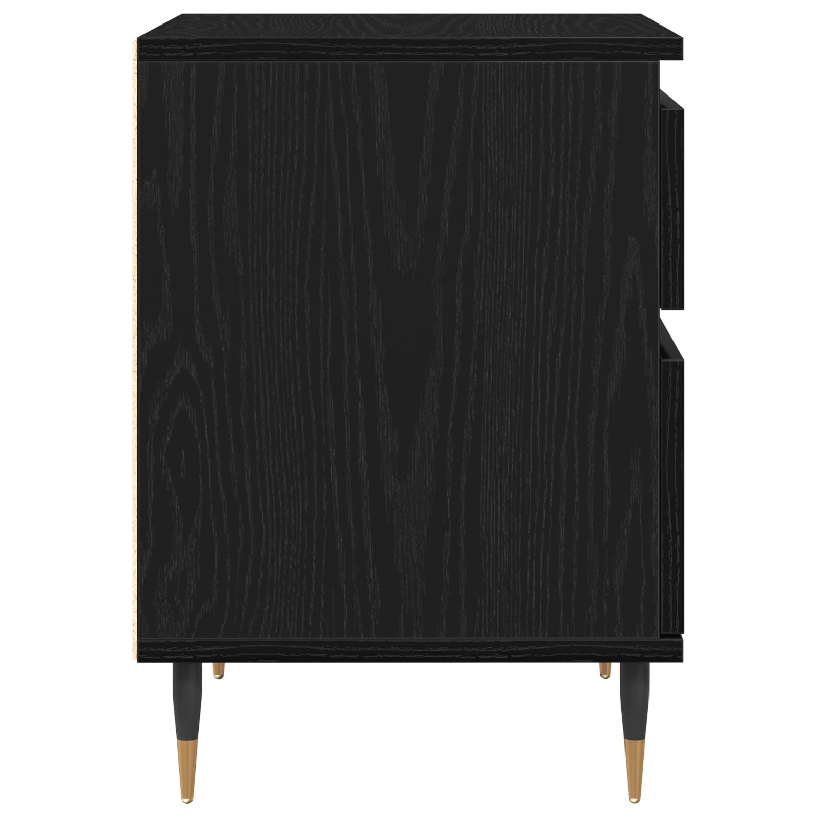 Bedside Cabinet Black Oak 40x35x50 cm Engineered Wood - Image 7