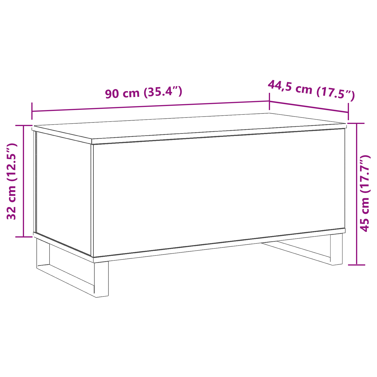 Масичка за кафе Черен дъб 90x44.5x45 см Инженерна дървесина - Image 11