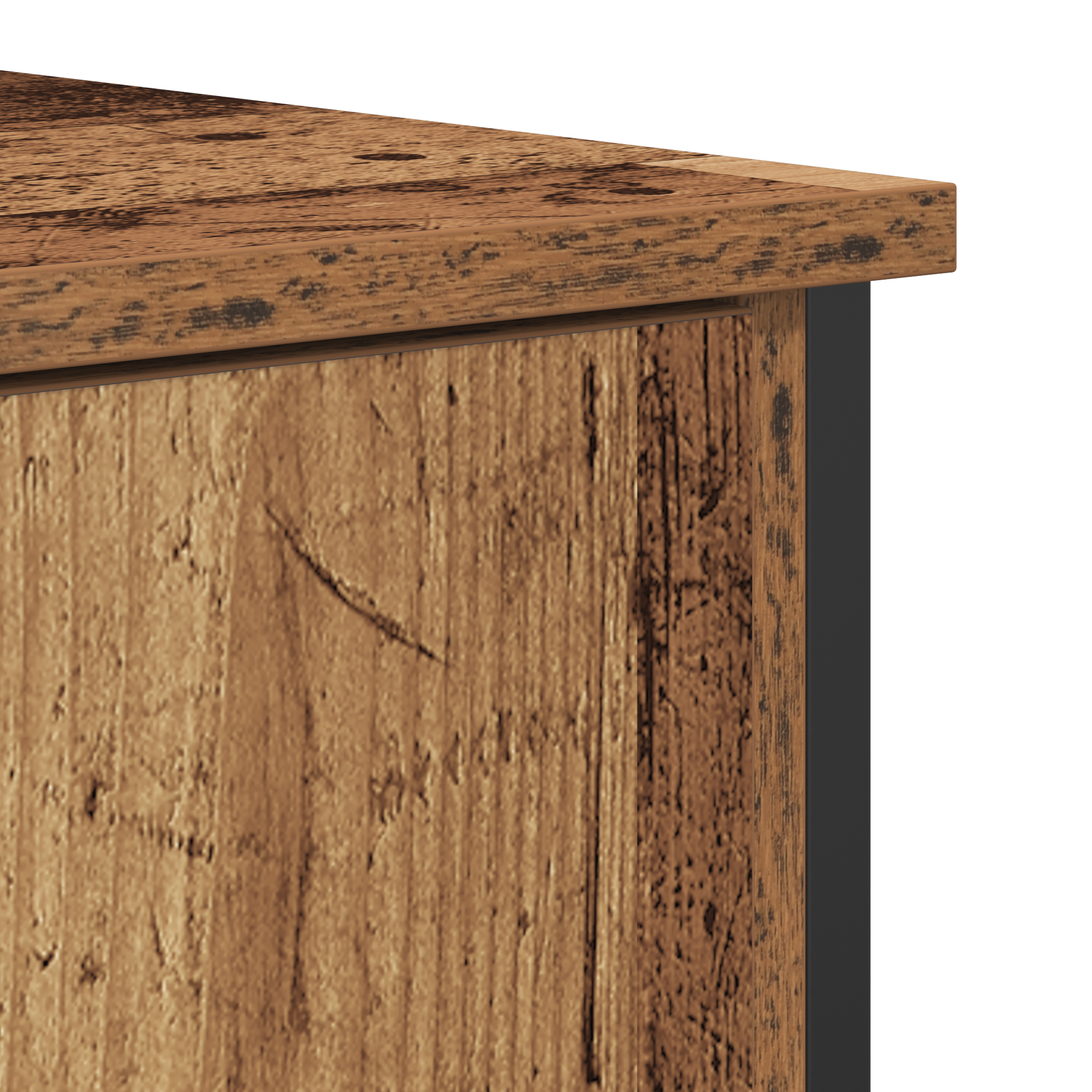 Sideboard Old Wood 70x30x80 cm Engineered Wood and Steel - Image 9