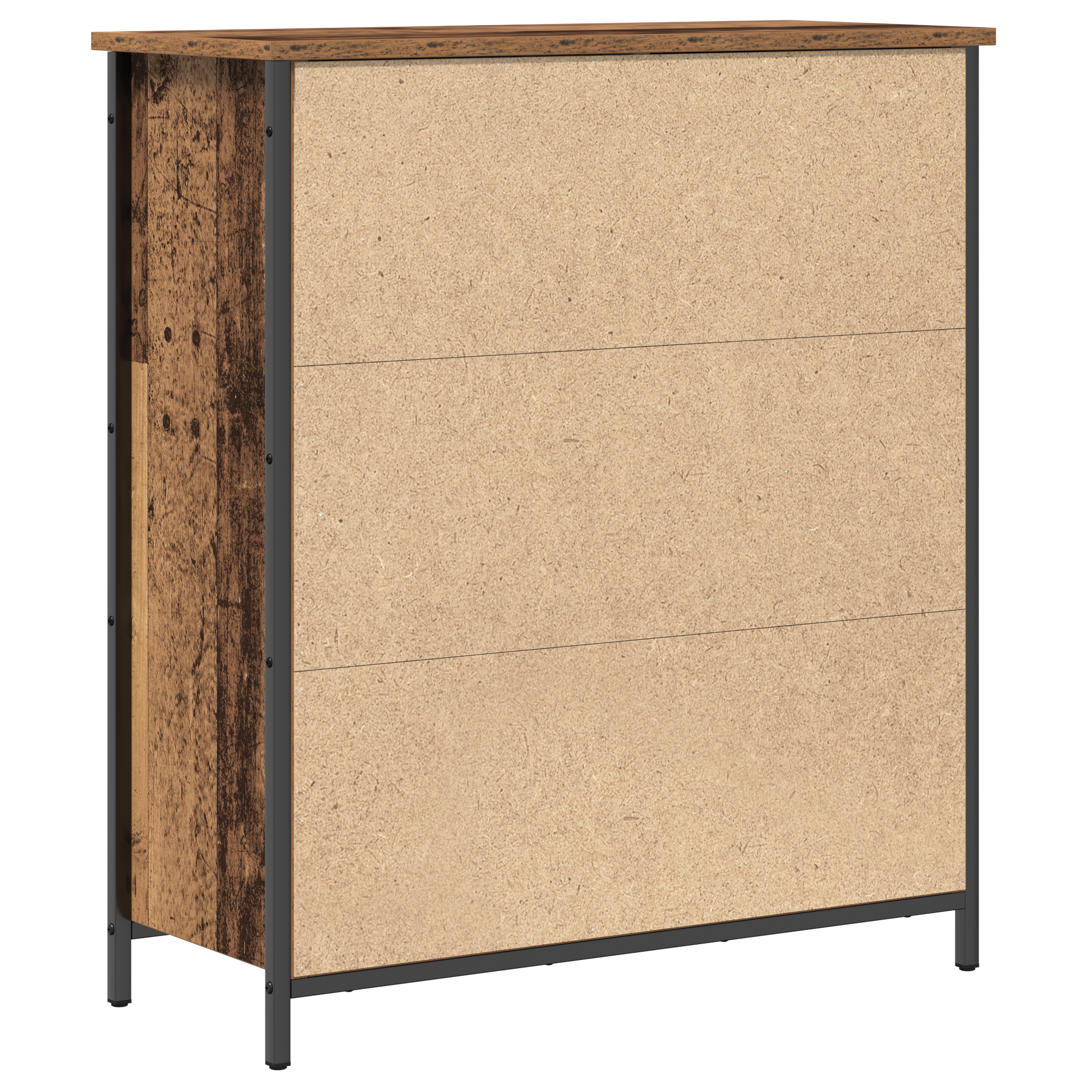 Sideboard Old Wood 70x30x80 cm Engineered Wood and Steel - Image 8