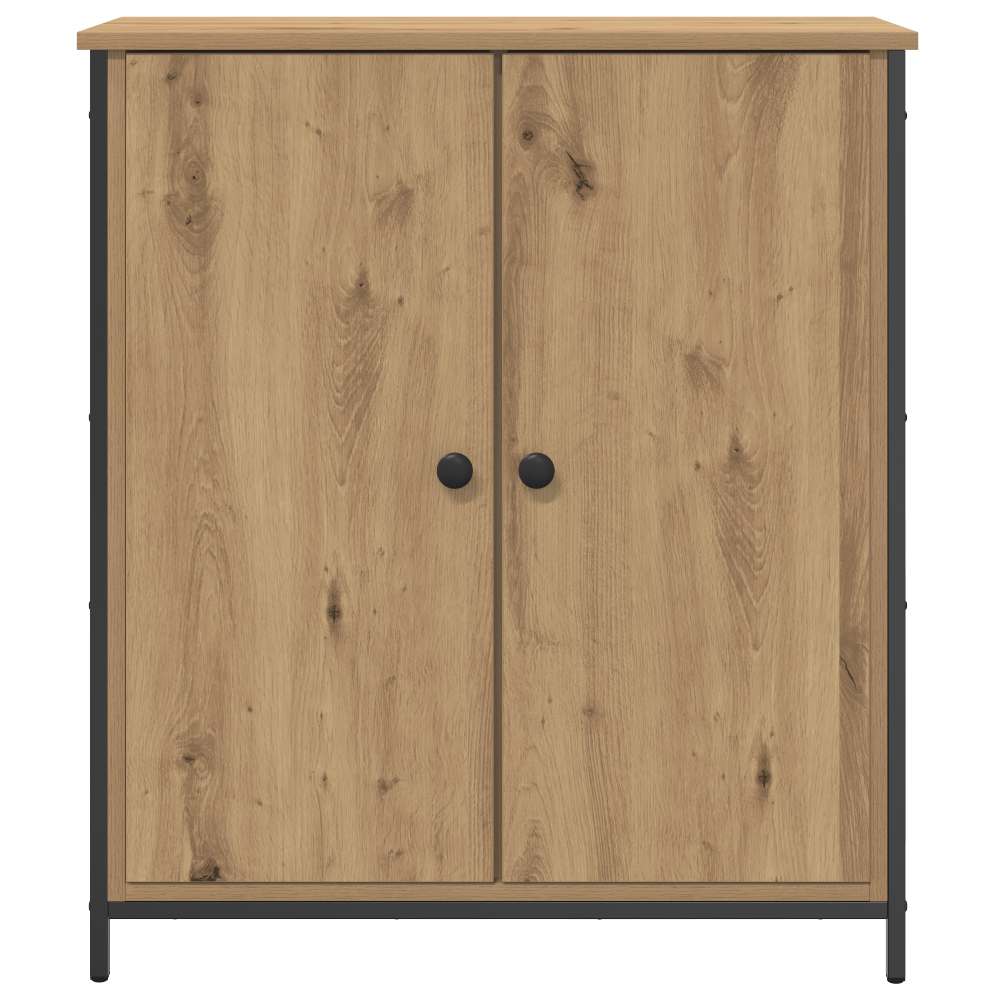 Sideboard Artisan Oak 70x30x80 cm Engineered Wood and Steel - Image 6