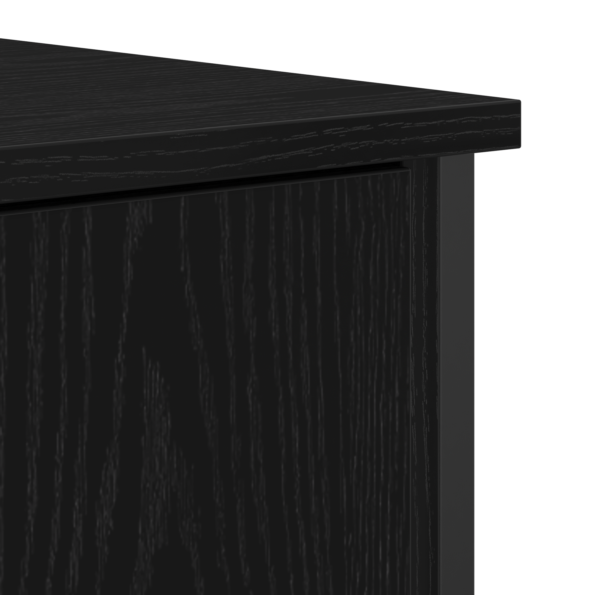 Sideboard Black Oak 70x30x80 cm Engineered Wood and Steel - Image 9