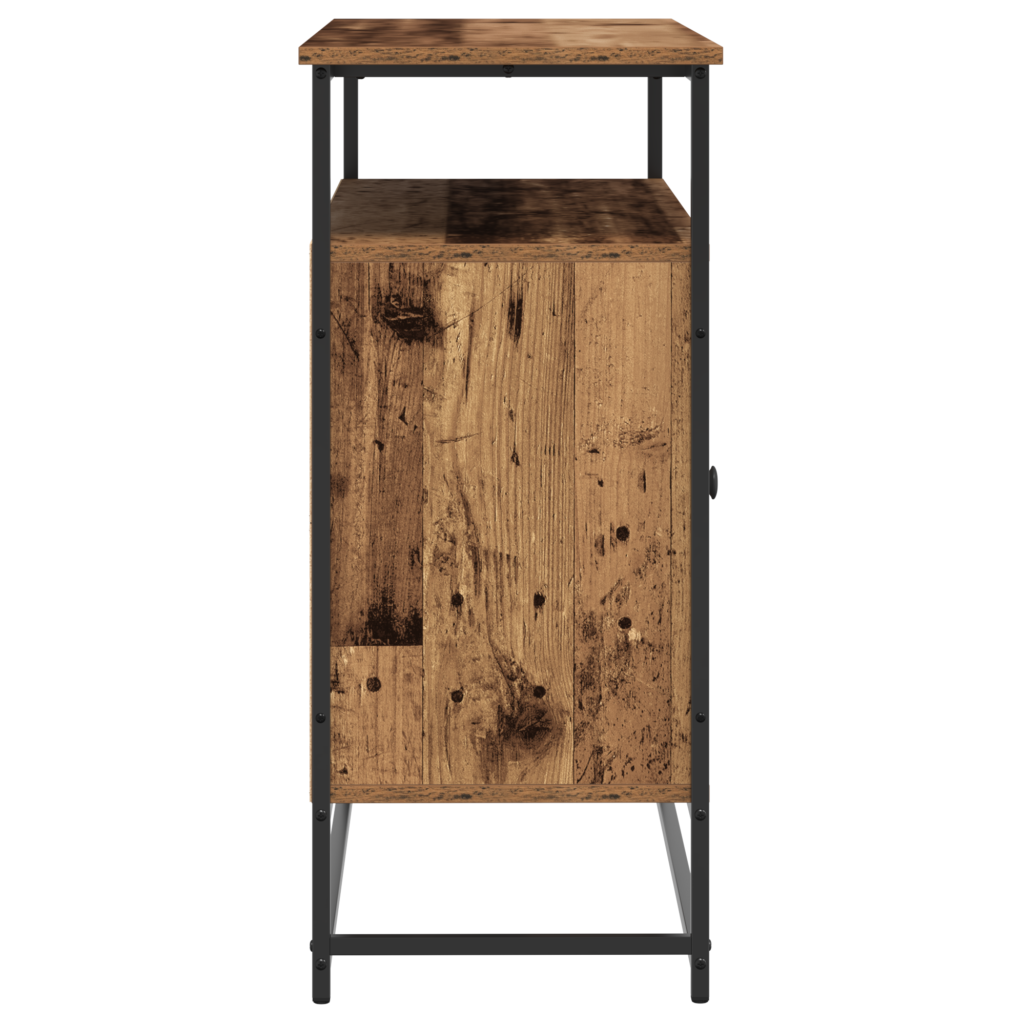 Sideboard Old Wood 100x35x80 cm Engineered Wood and Steel - Image 7