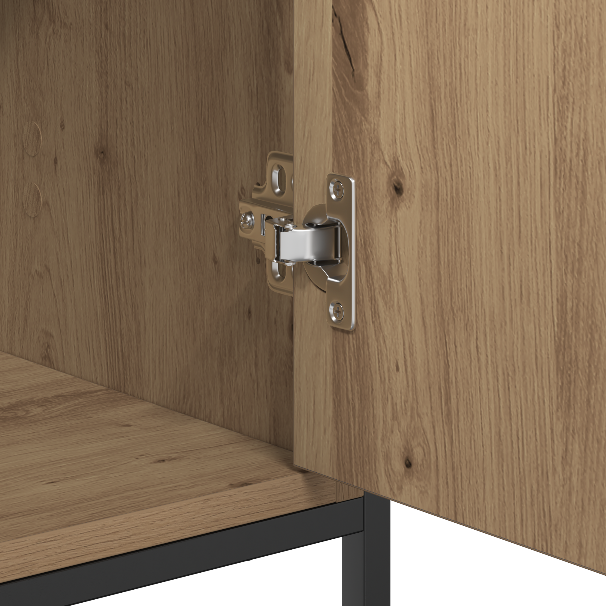 Sideboard Artisan Oak 100x35x80 cm Engineered Wood and Steel - Image 10