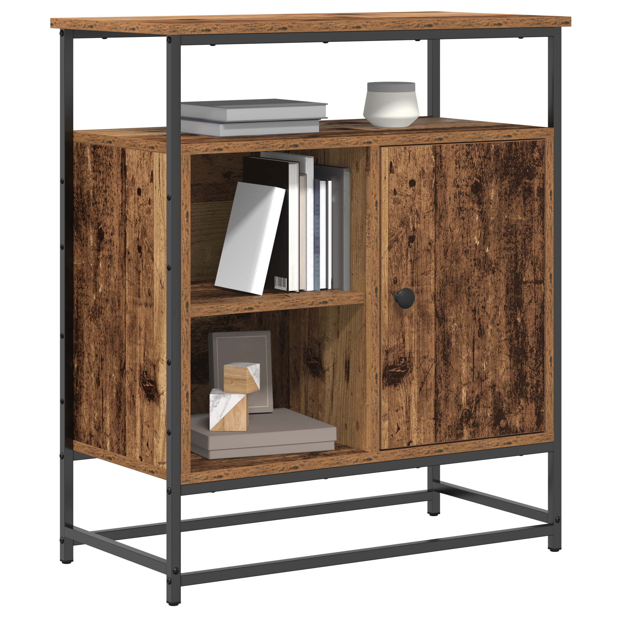 Thumbnail - vidaXL Sideboard Altholz 69x35x80 cm Holzwerkstoff und Stahl