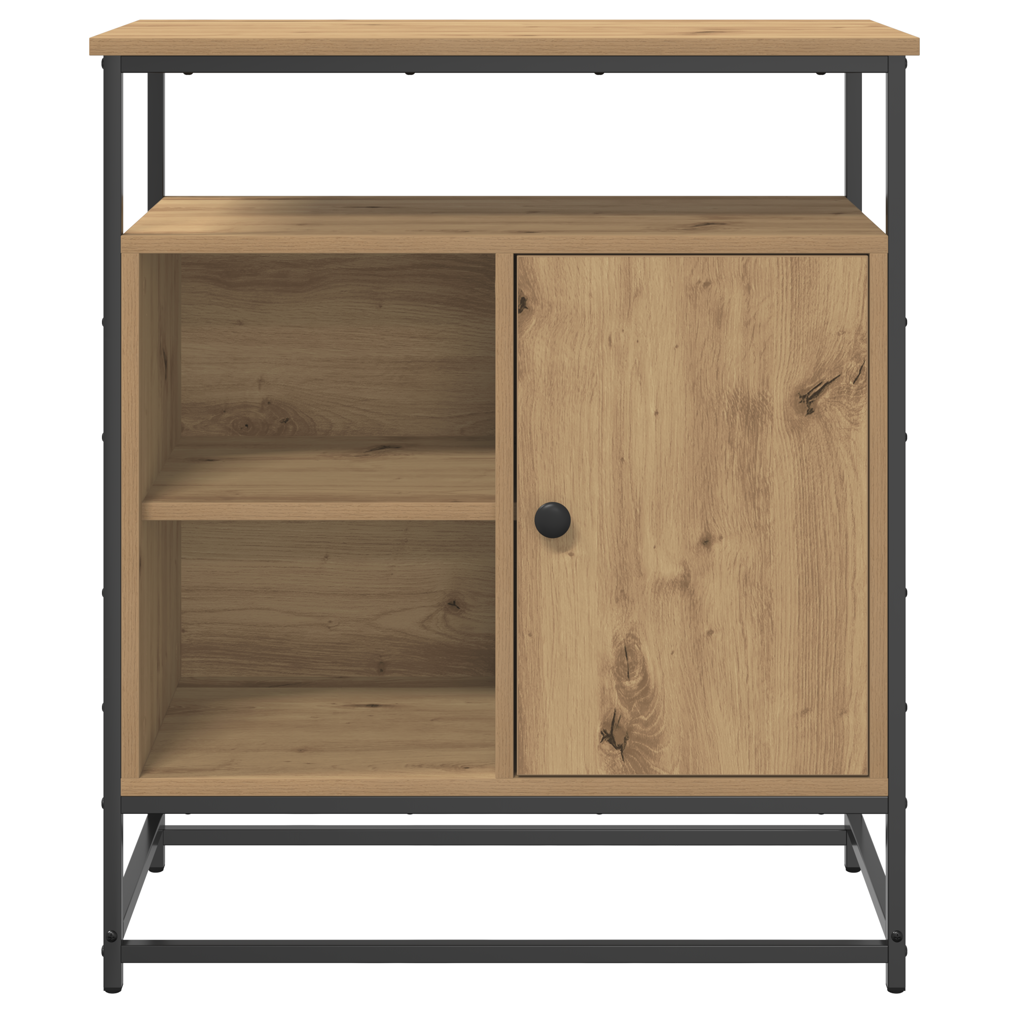 Sideboard Artisan Oak 69x35x80 cm Engineered Wood and Steel - Image 6
