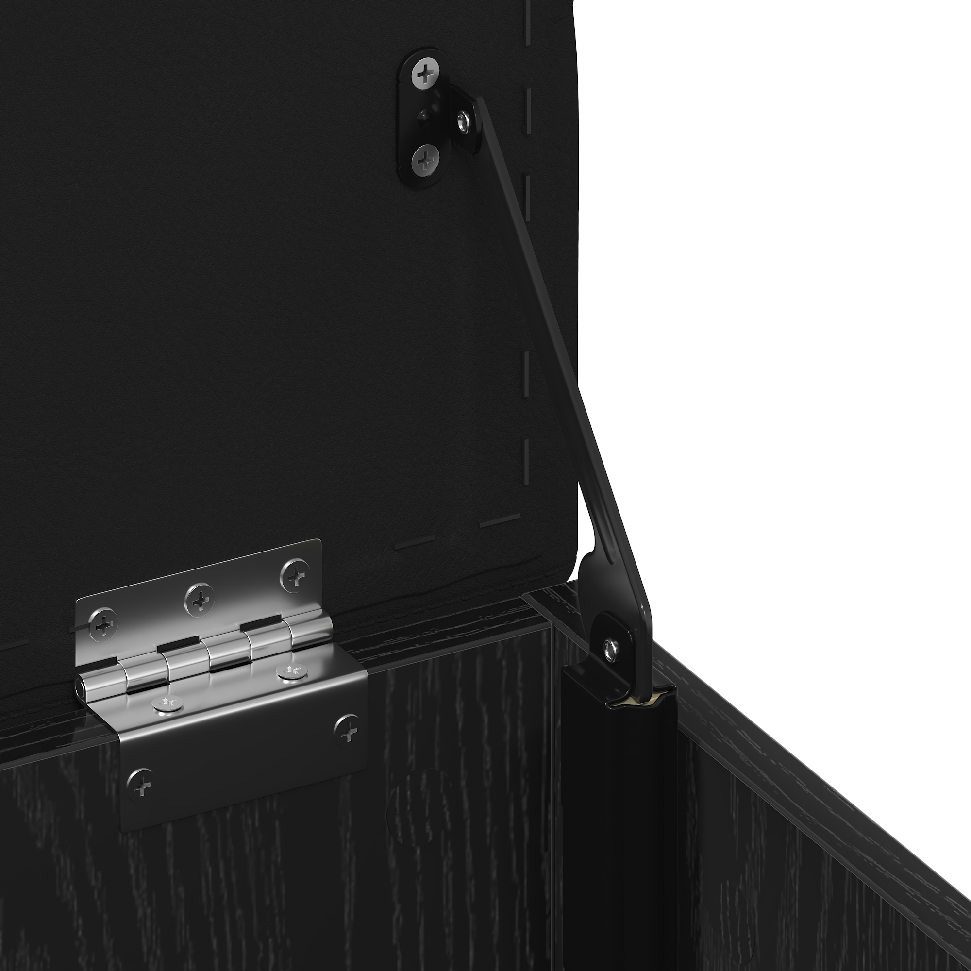 Storage Bench Black Oak 42x42x45 cm Solid Wood - Image 9