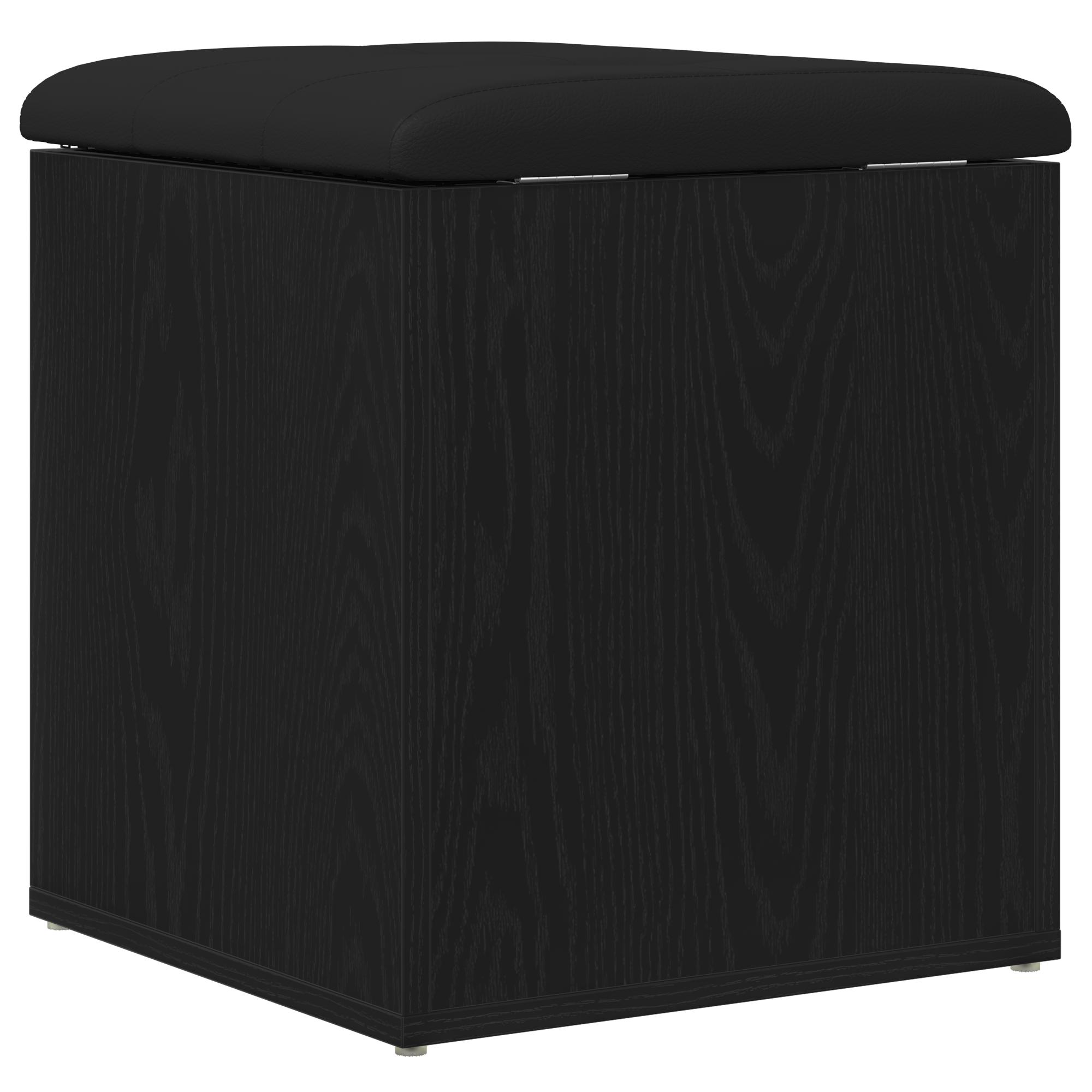 Storage Bench Black Oak 42x42x45 cm Solid Wood - Image 8