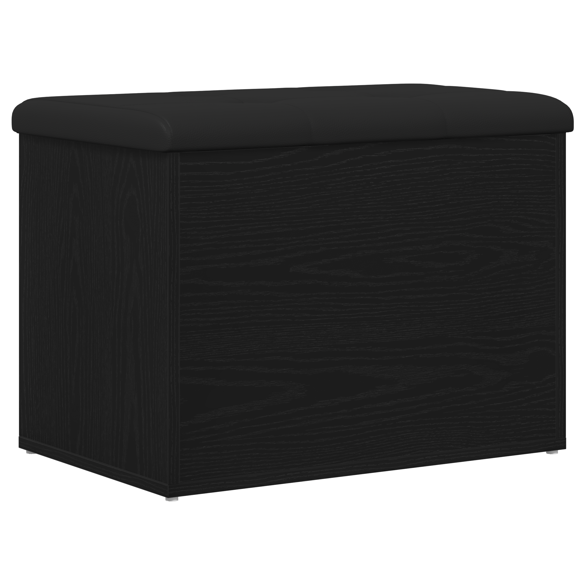 Storage Bench Black Oak 60x40x45 cm Engineered Wood - Image 2
