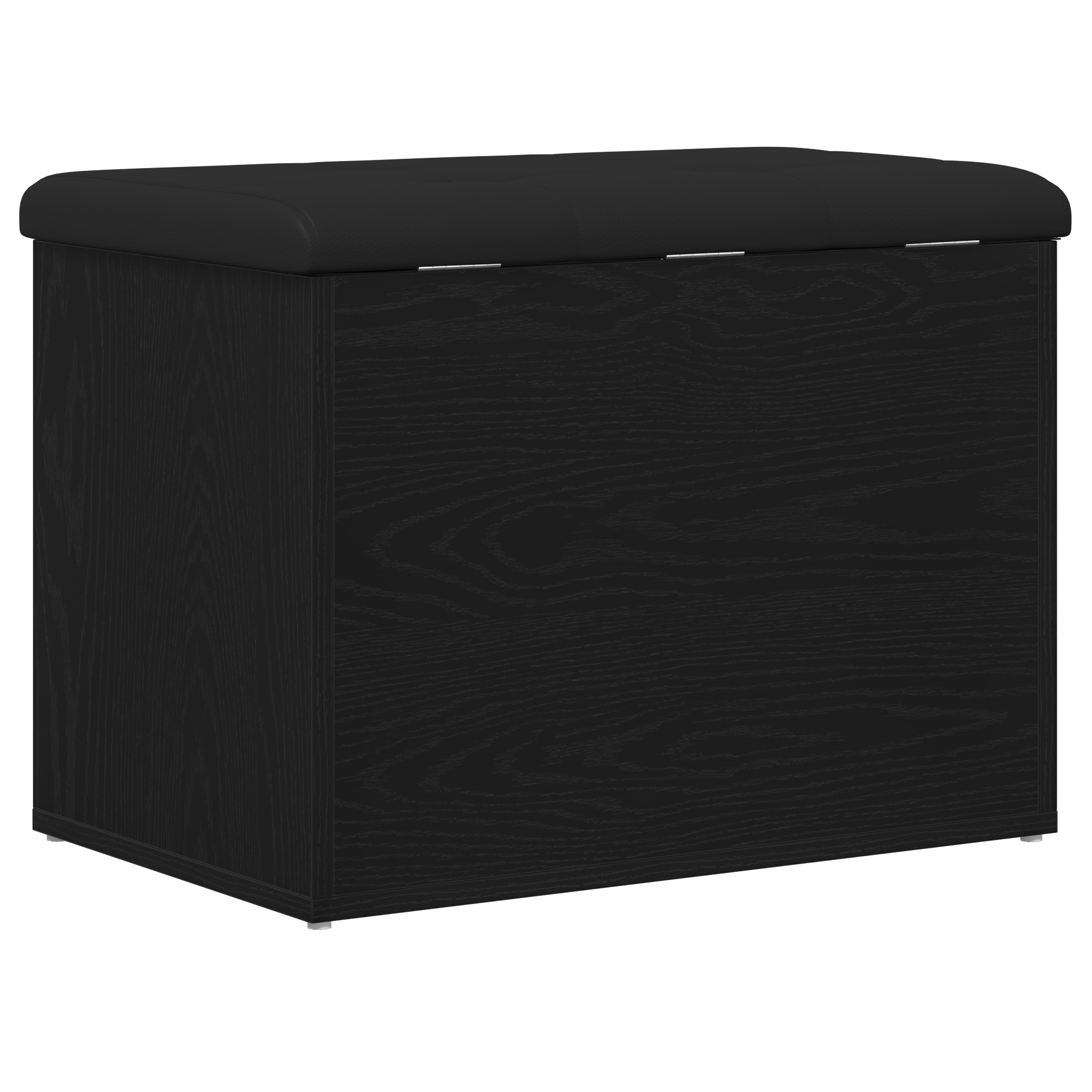 Storage Bench Black Oak 60x40x45 cm Engineered Wood - Image 8