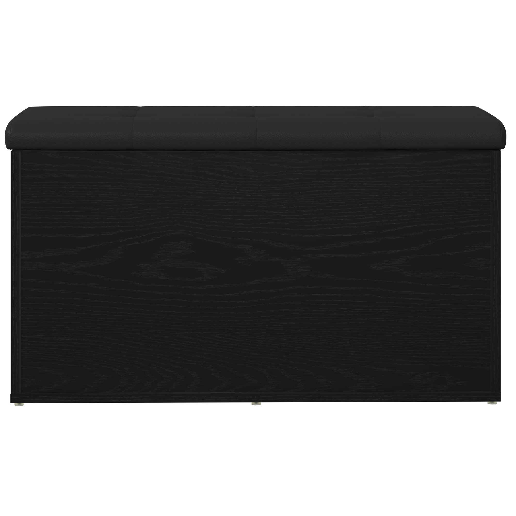 Storage Bench Black Oak 80x40x45 cm Engineered Wood - Image 6