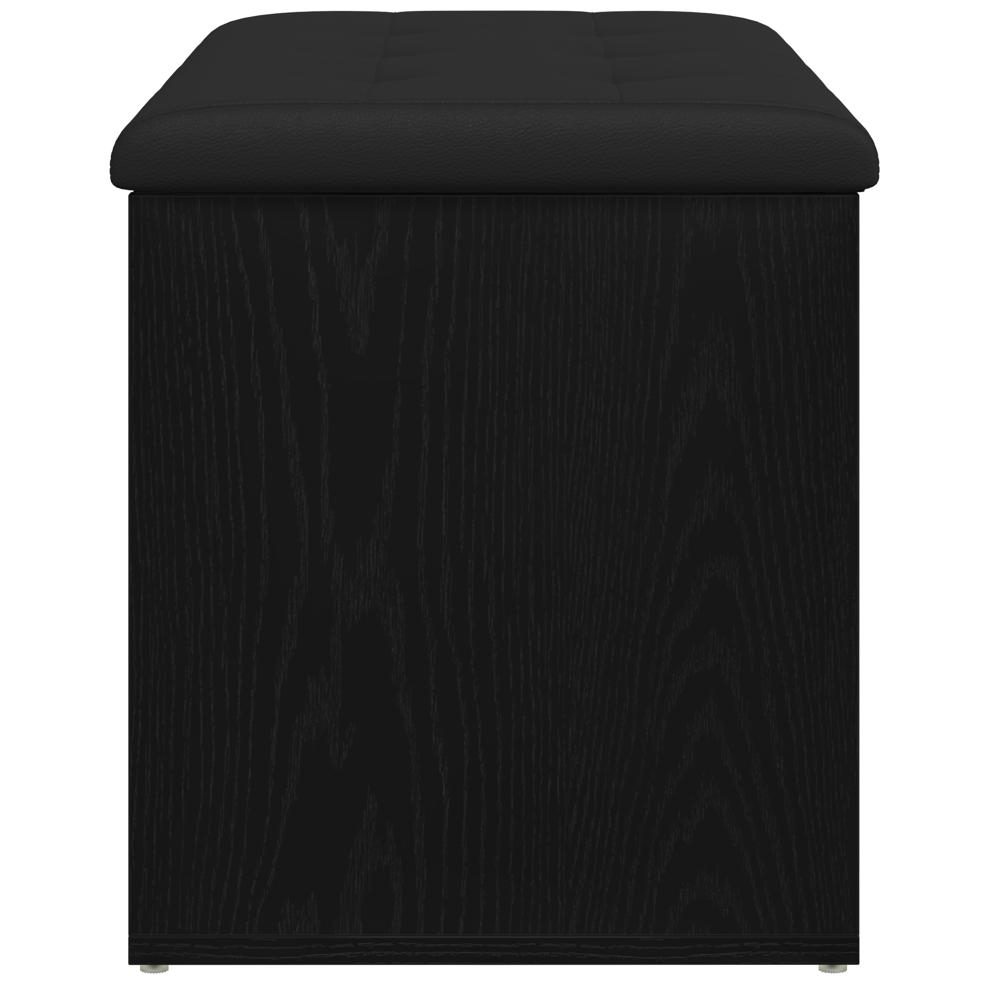 Storage Bench Black Oak 80x40x45 cm Engineered Wood - Image 7