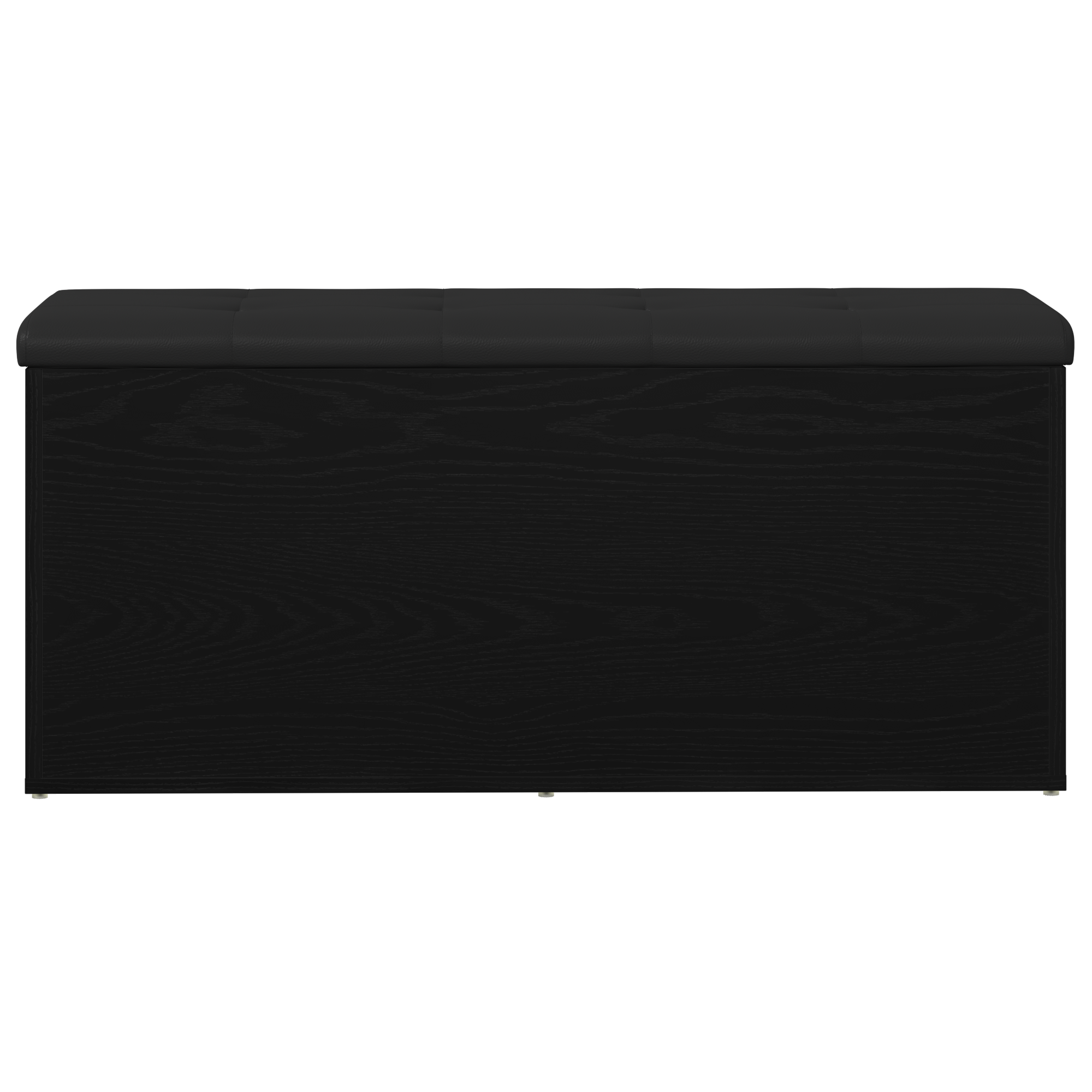 Storage Bench Black Oak 100x40x45 cm Engineered Wood - Image 6