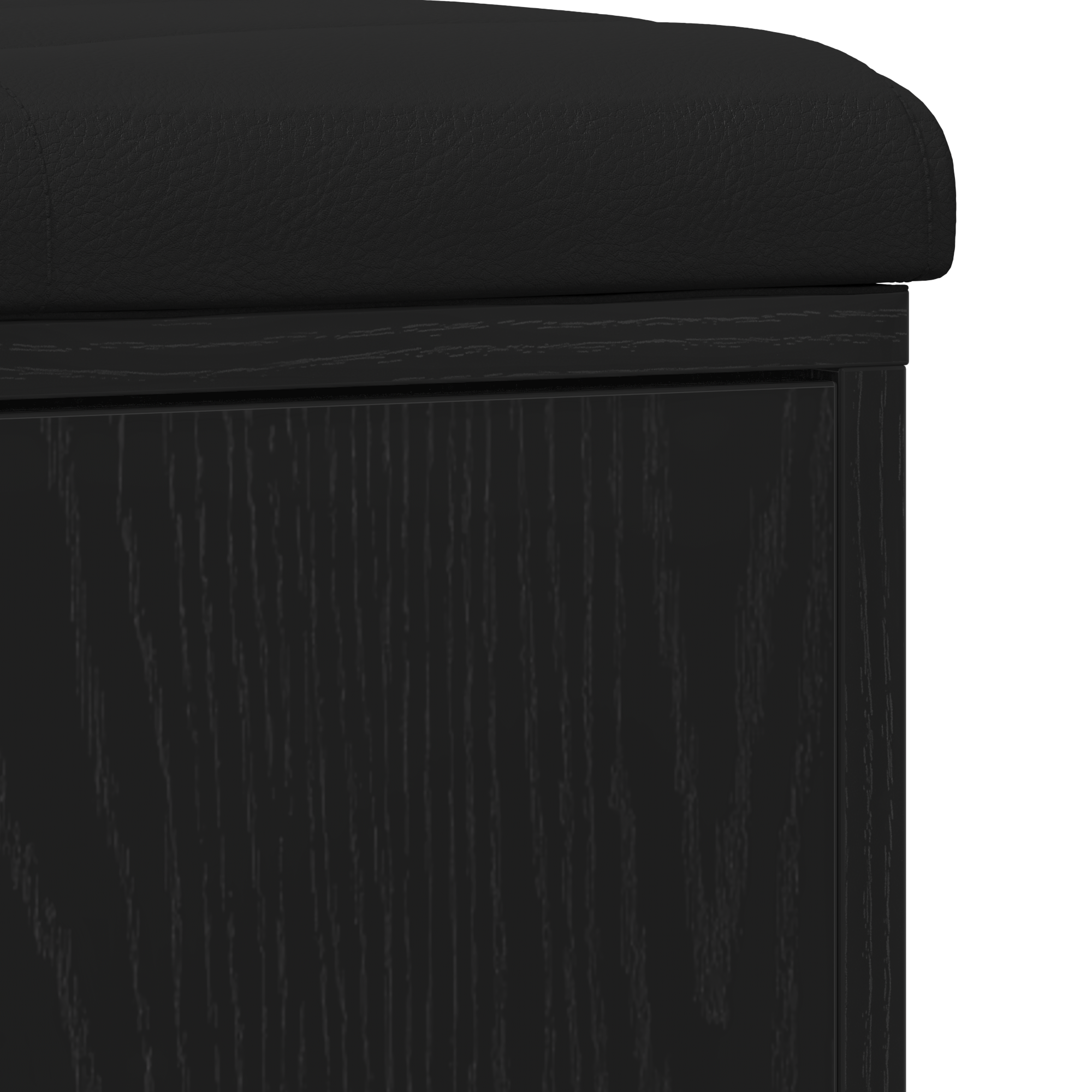 Storage Bench Black Oak 100x30x48 cm Engineered Wood - Image 9