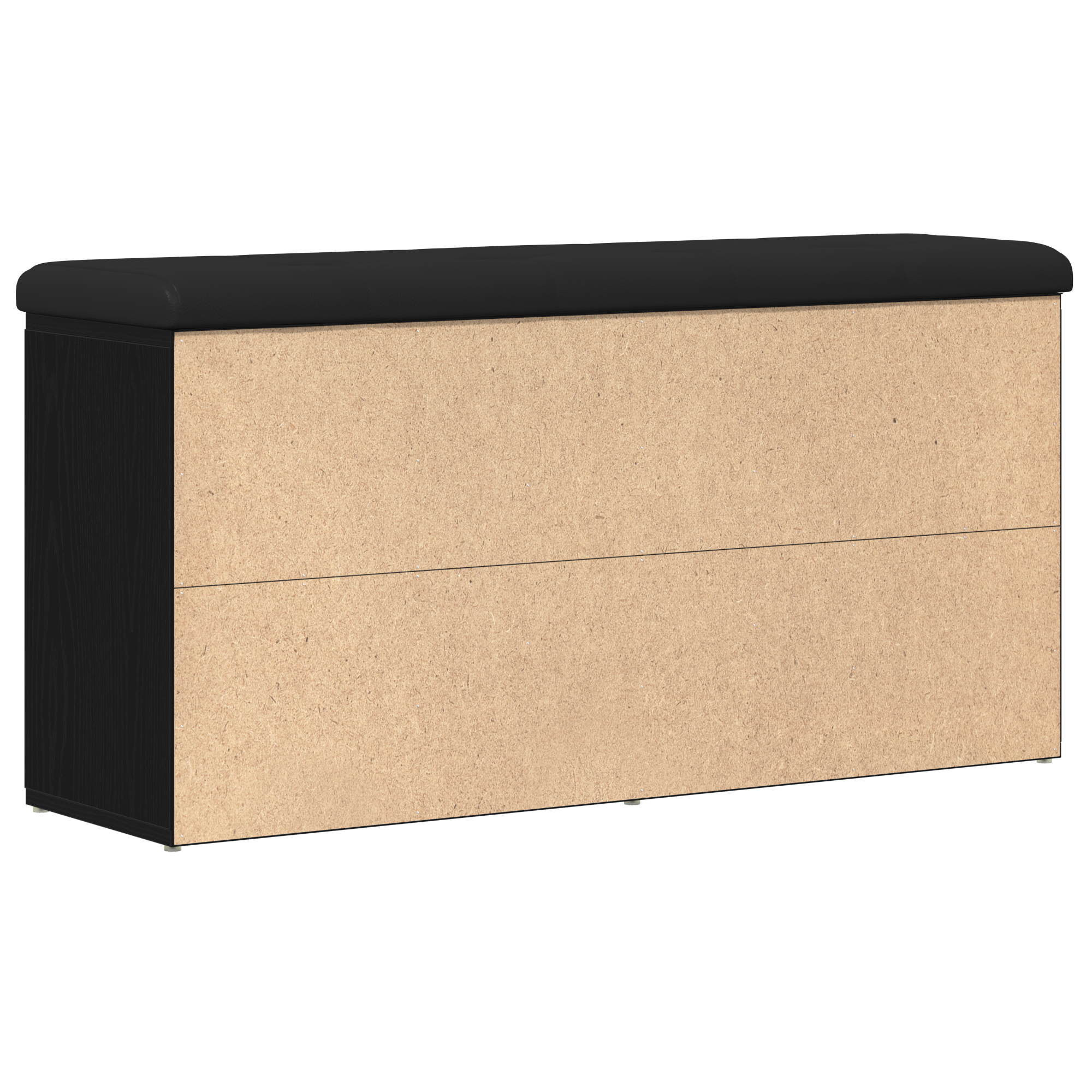 Saugojimo suolas Juodas ąžuolas 100x30x48 cm Inžinerinė mediena - Image 7