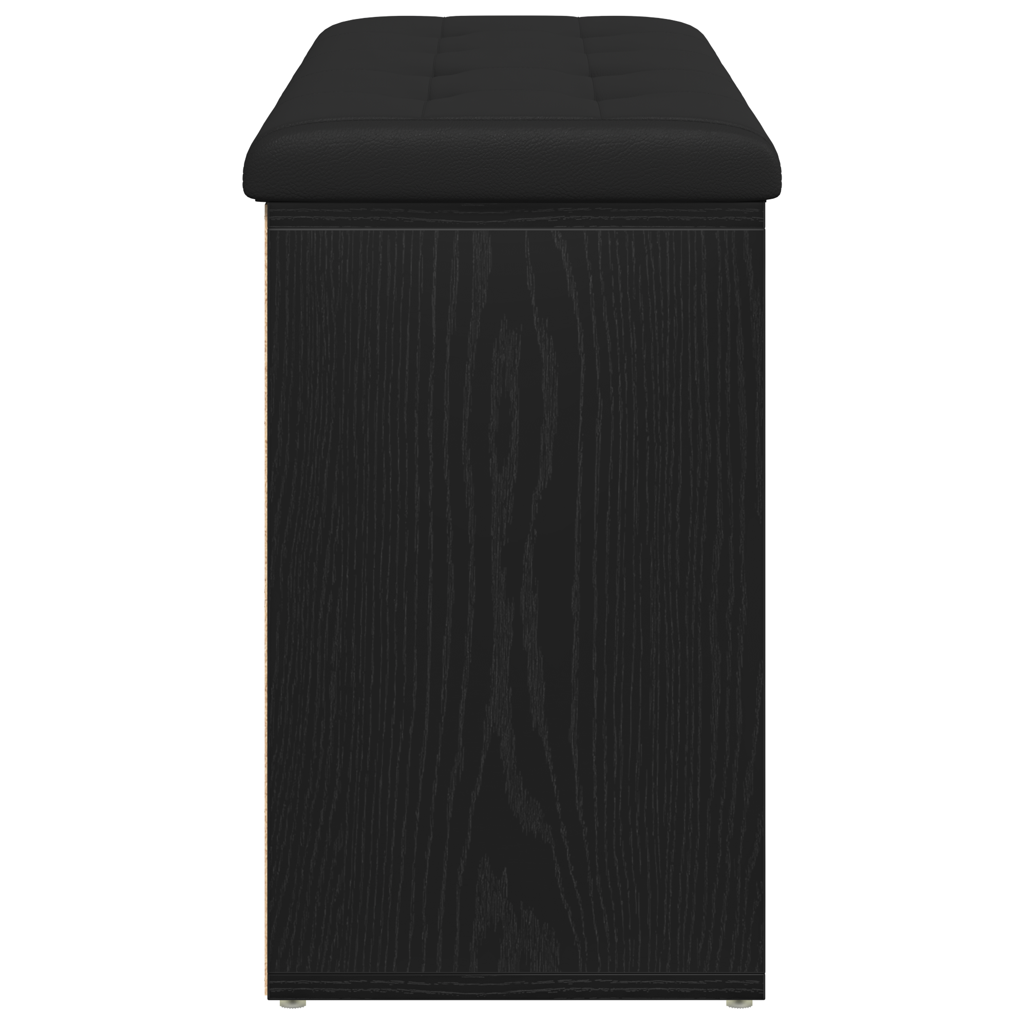 Saugojimo suolas Juodas ąžuolas 100x30x48 cm Inžinerinė mediena - Image 6
