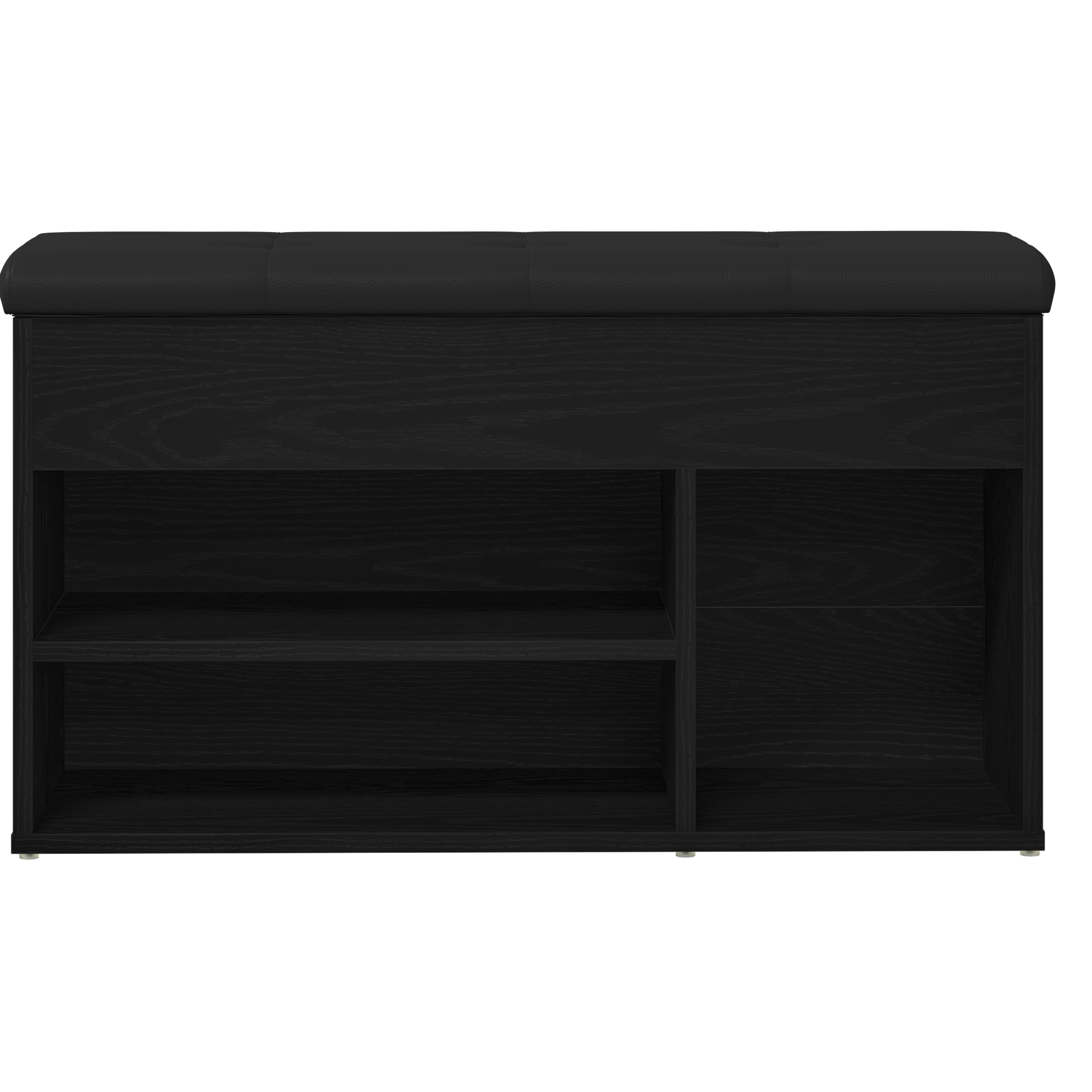 Saugojimo suolas Juodasis 80x30x45 cm Inžinerinė mediena - Image 6