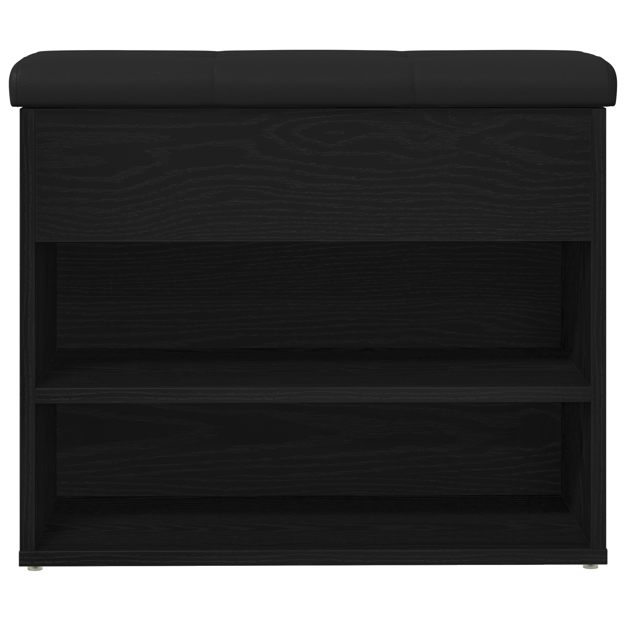 Storage Bench Black Oak 60x30x48 cm Engineered Wood - Image 6