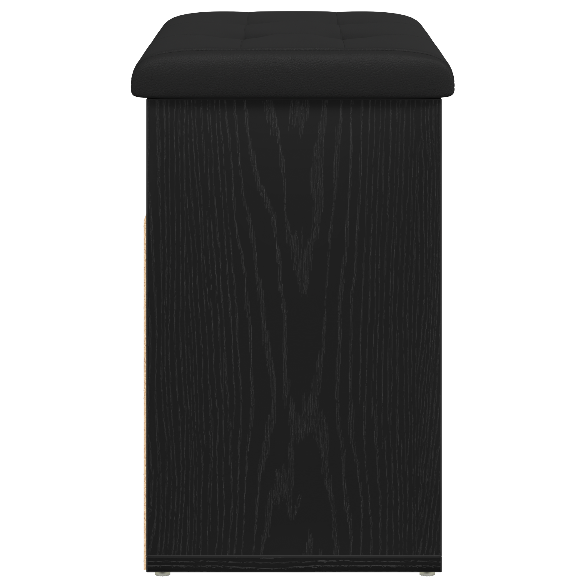 Storage Bench Black Oak 60x30x48 cm Engineered Wood - Image 7