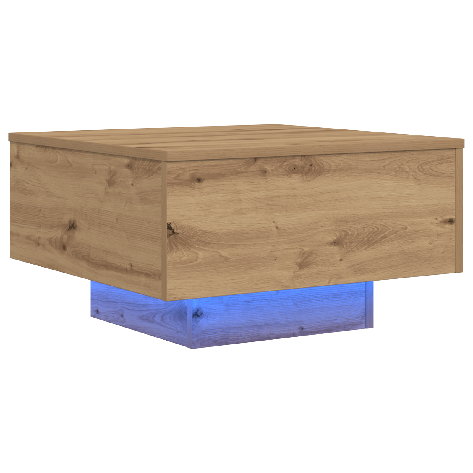 Масичка за кафе с LED светлини Артисан дъб 55x55x31 см - Image 2