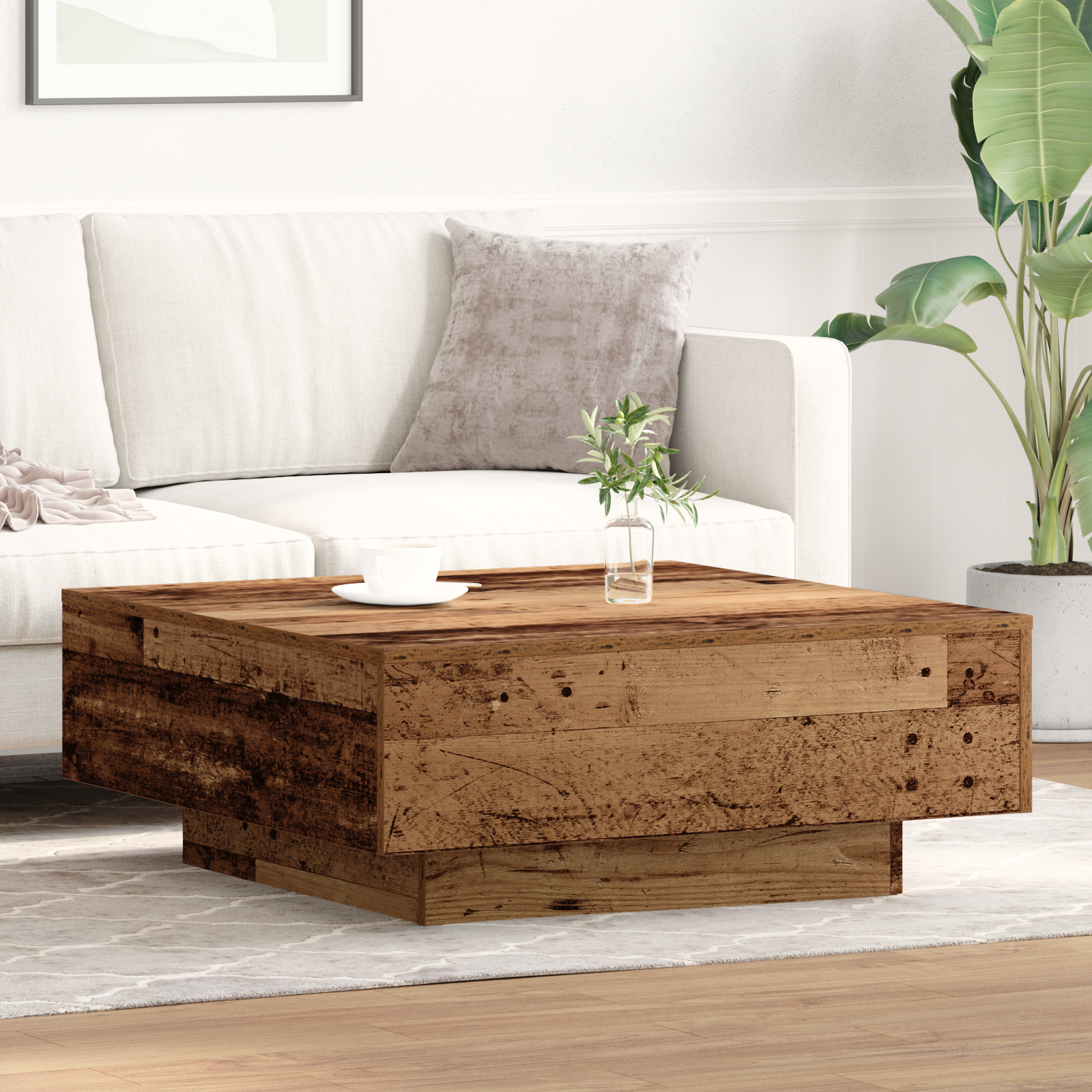 Thumbnail - vidaXL Couchtisch Altholz 80x80x31 cm Holzwerkstoff