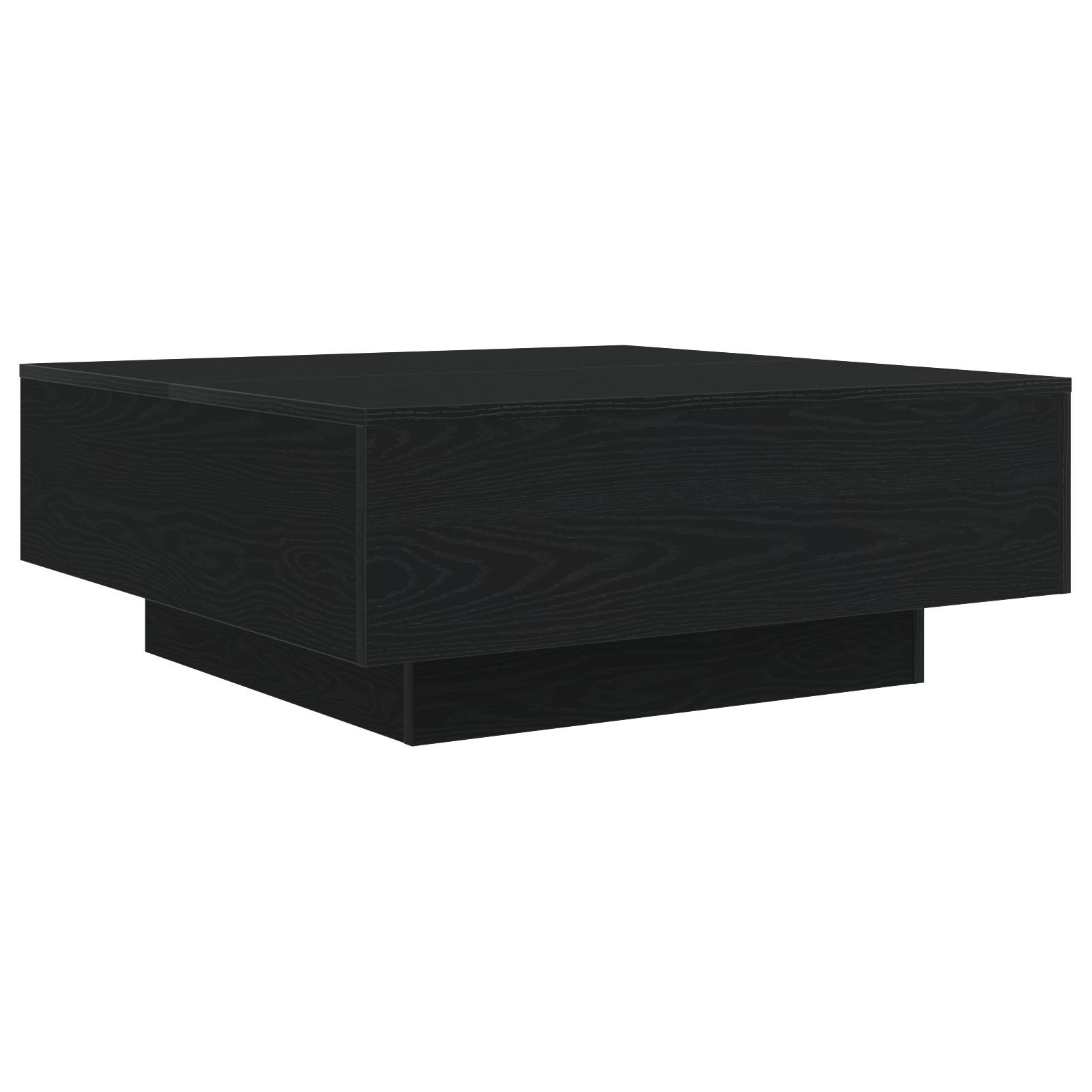 Coffee Table with LED Lights Black Oak 80x80x31 cm - Image 5