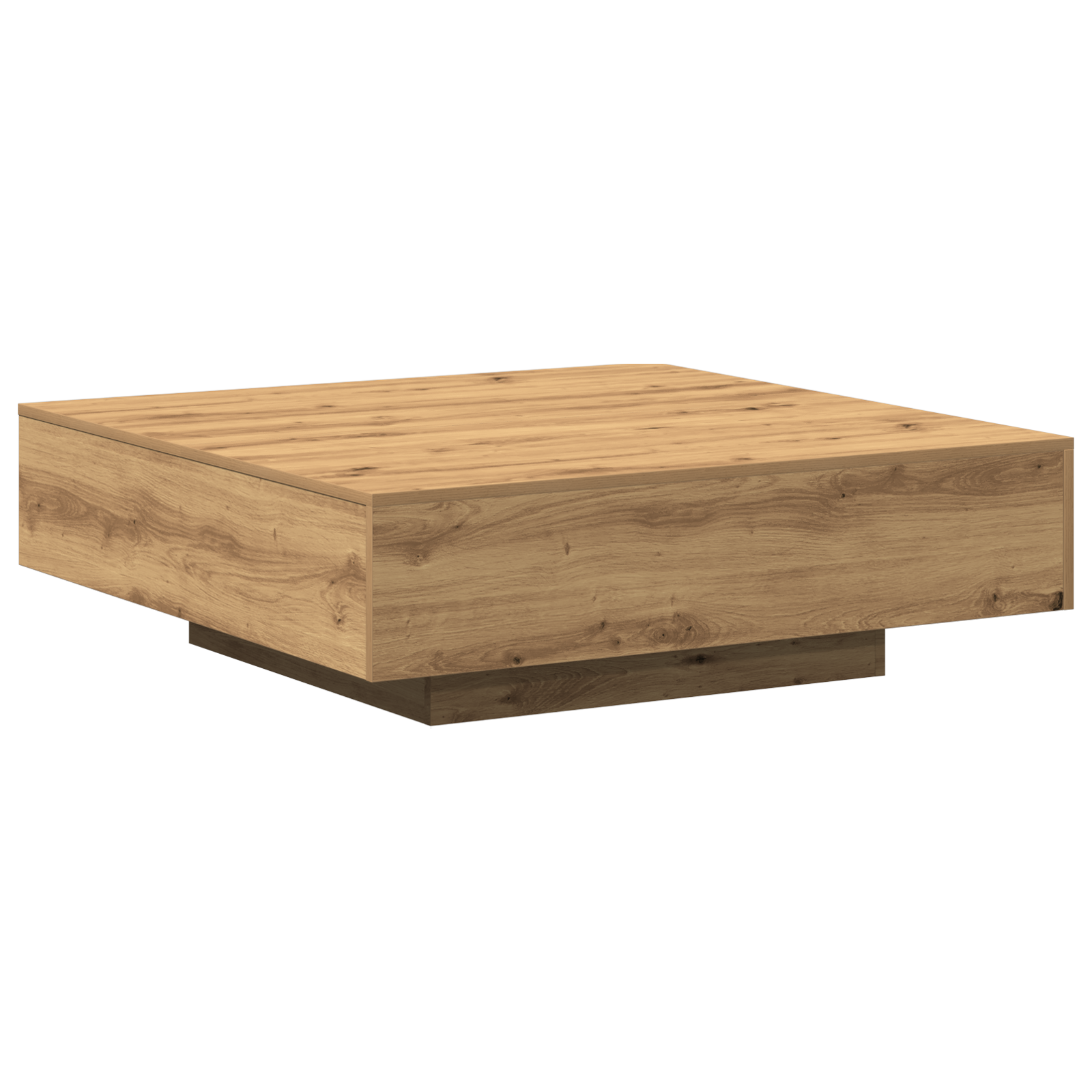 Artisan Oak Coffee Table, 100x100x31 cm, Made from Engineered Wood - Image 2