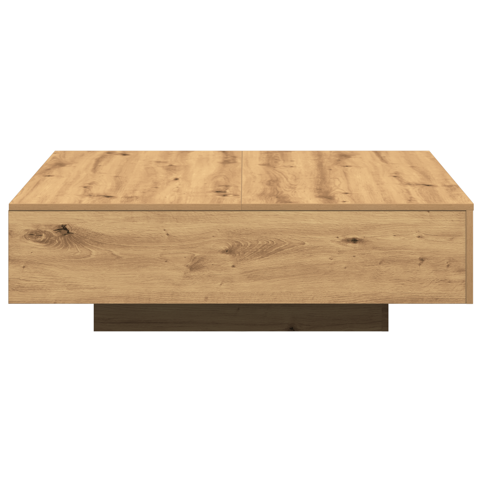 Artisan Oak Coffee Table, 100x100x31 cm, Made from Engineered Wood - Image 6