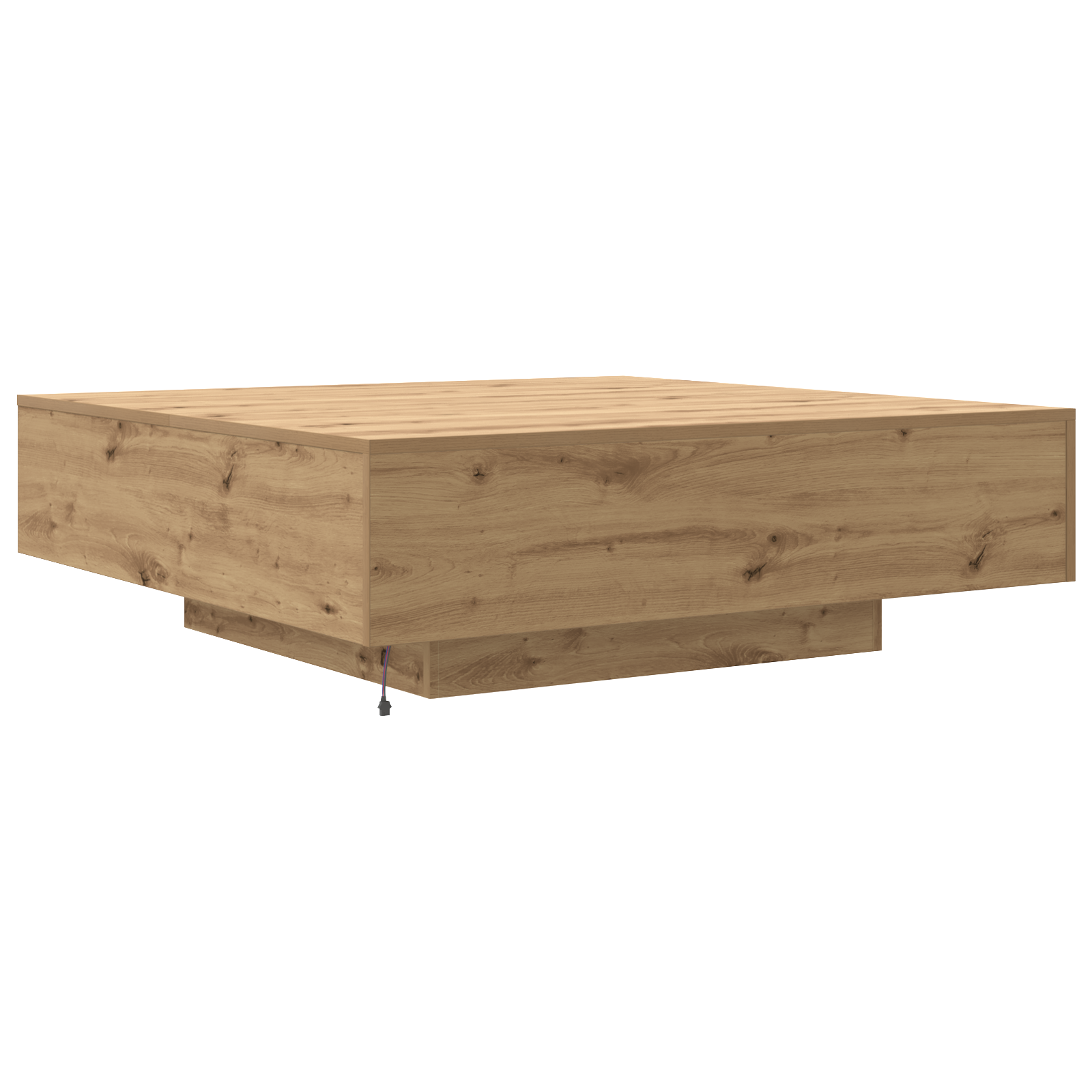 Coffee Table with LED Lights Artisan Oak 100x100x31 cm - Image 8