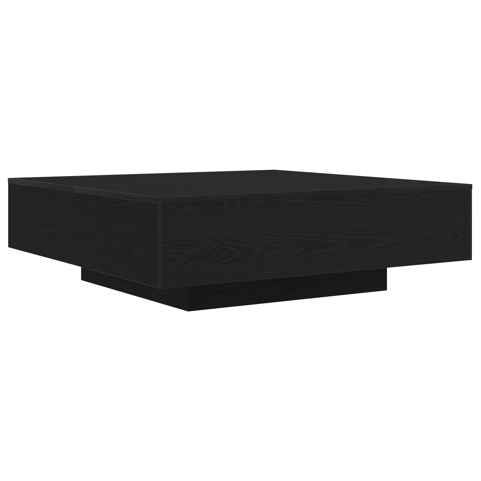 Coffee Table with LED Lights Black Oak 100x100x31 cm - Image 5