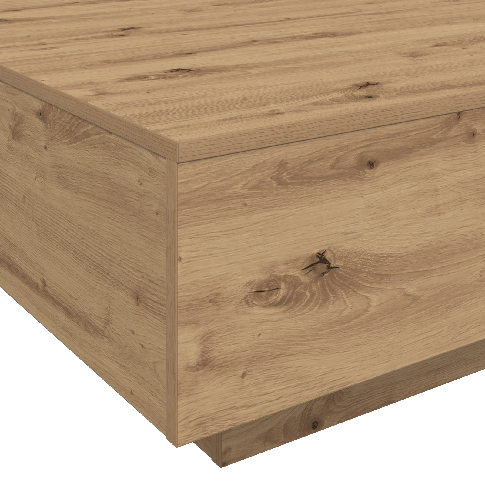 Coffee Table with LED Lights Artisan Oak 85x55x31 cm - Image 9