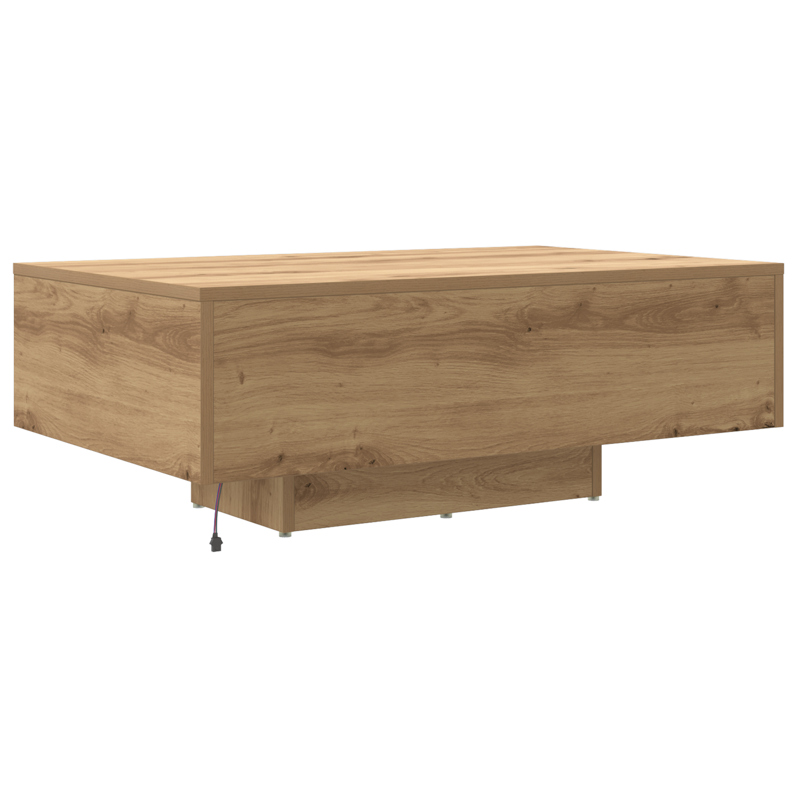 Coffee Table with LED Lights Artisan Oak 85x55x31 cm - Image 8