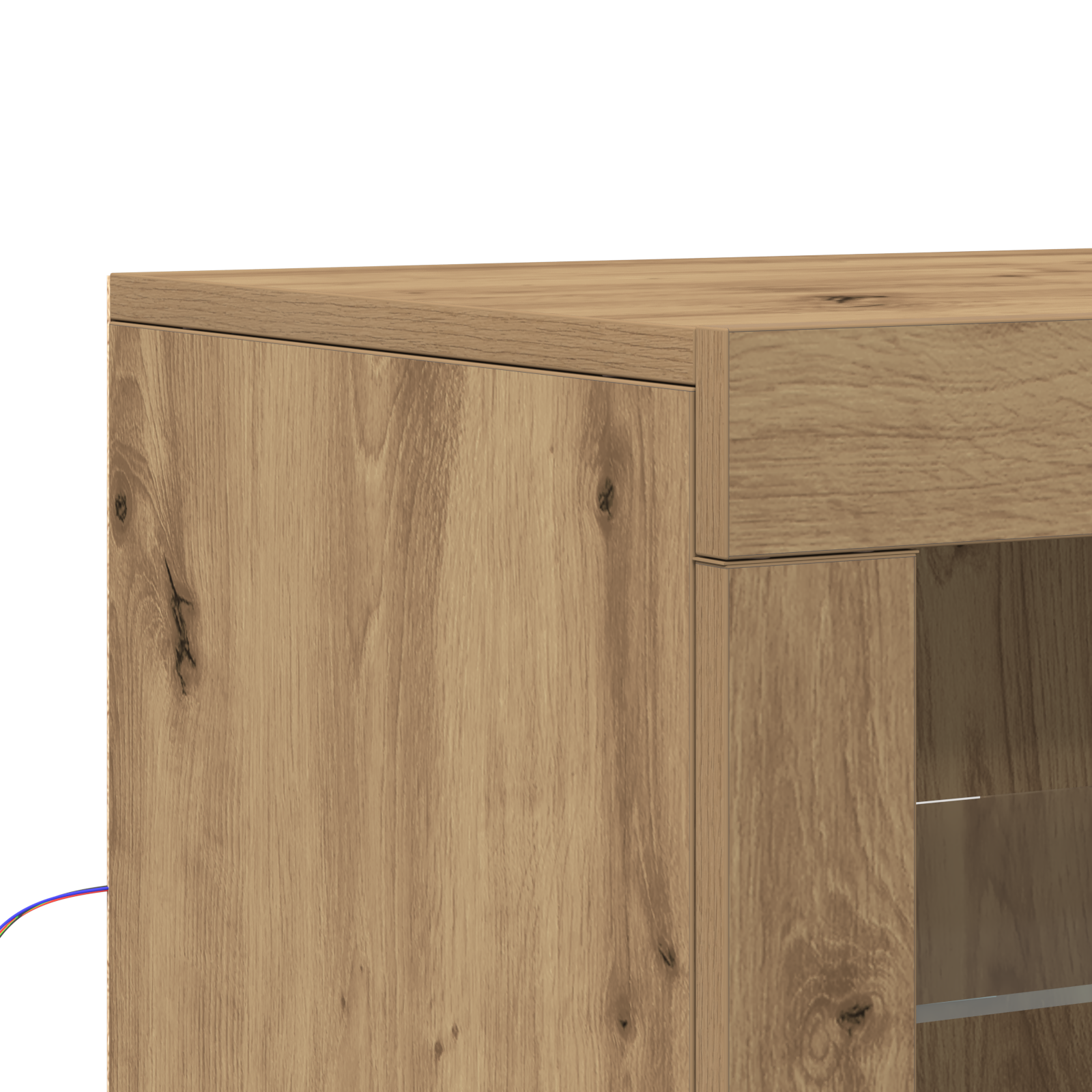 Sideboard with LED Lights Artisan Oak 60,5x37x100 cm - Image 9