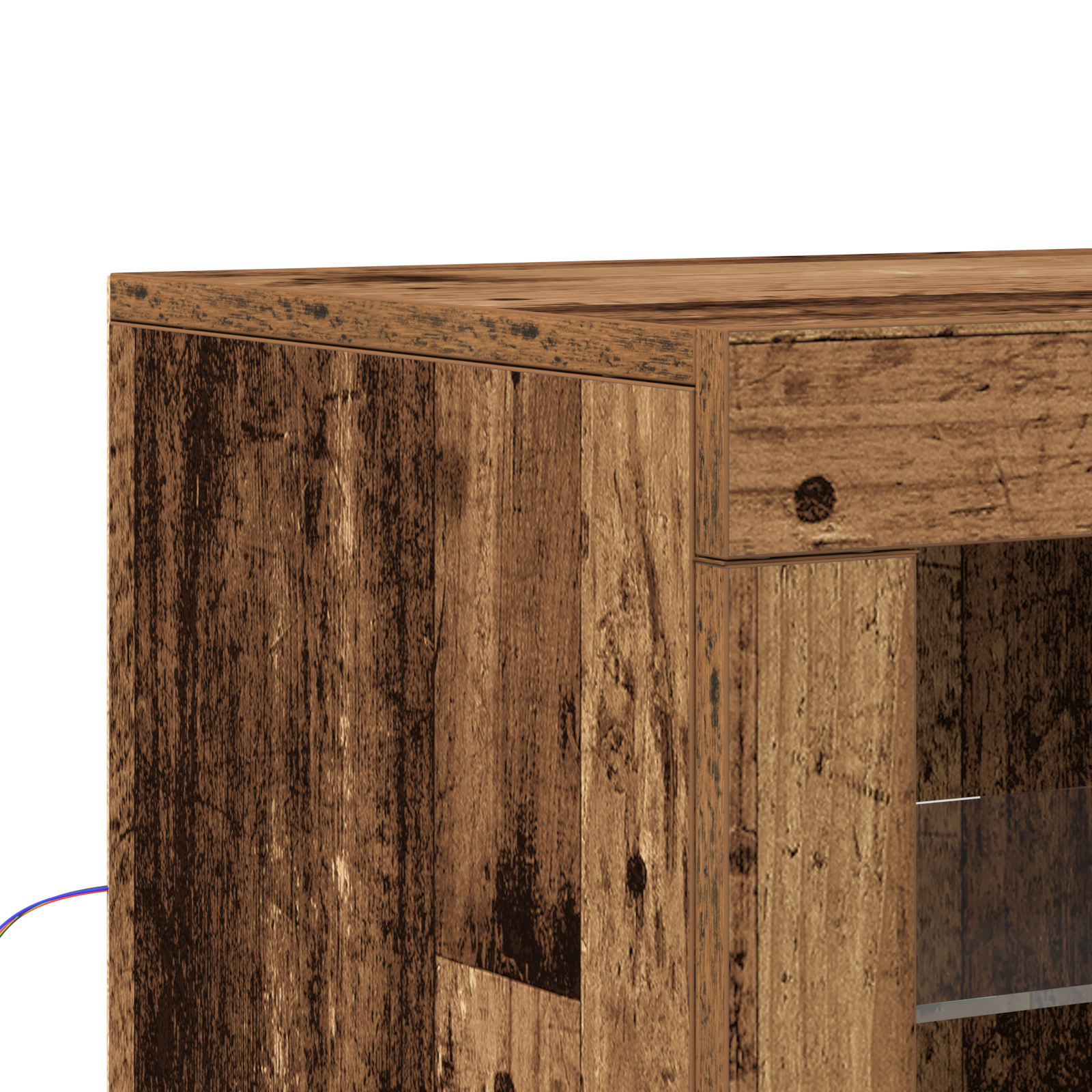 Sideboard with LED Lights Old Wood 41x37x67 cm - Image 9