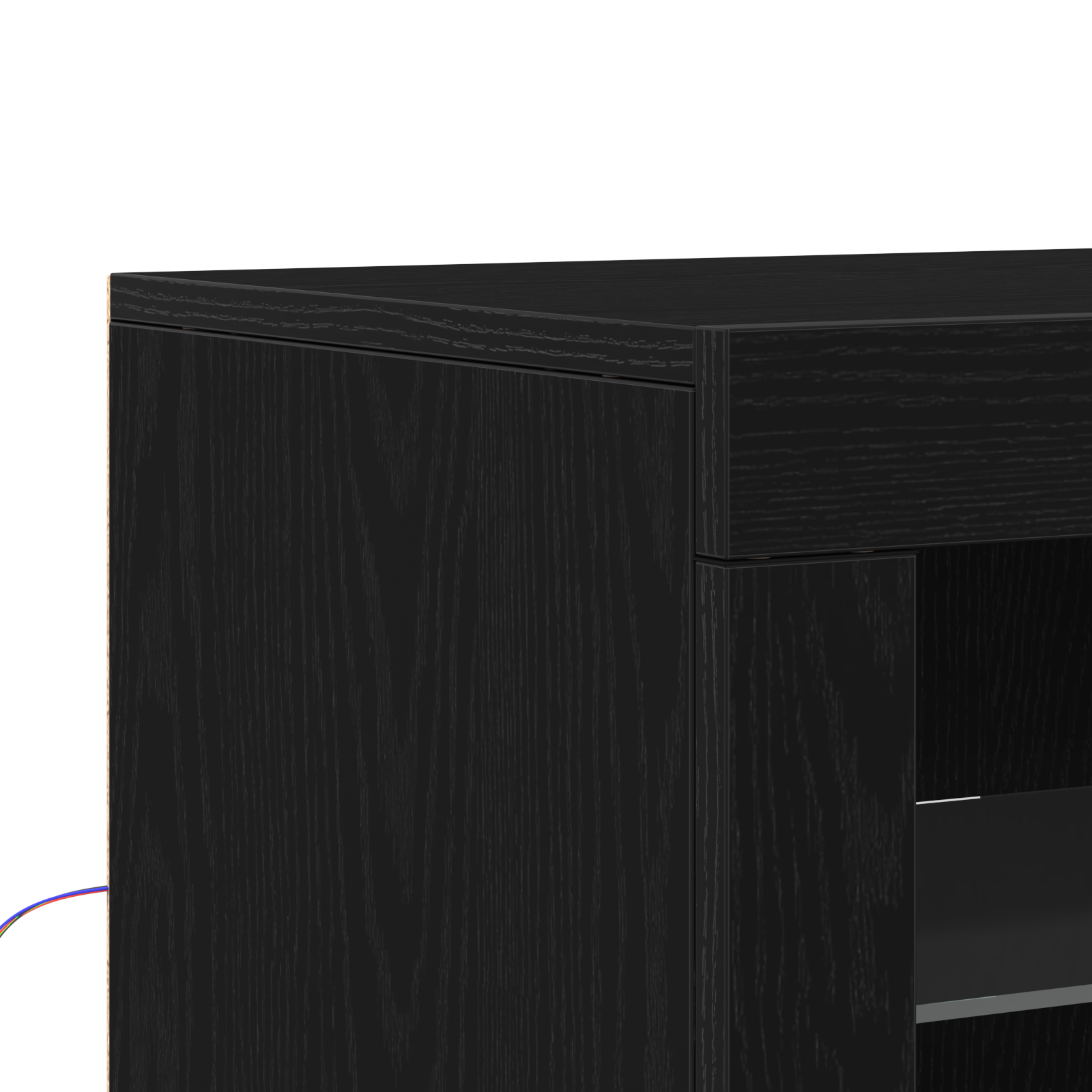 Side Cabinets with LED Lights 2 pcs Black Oak 41x37x67 cm - Image 9