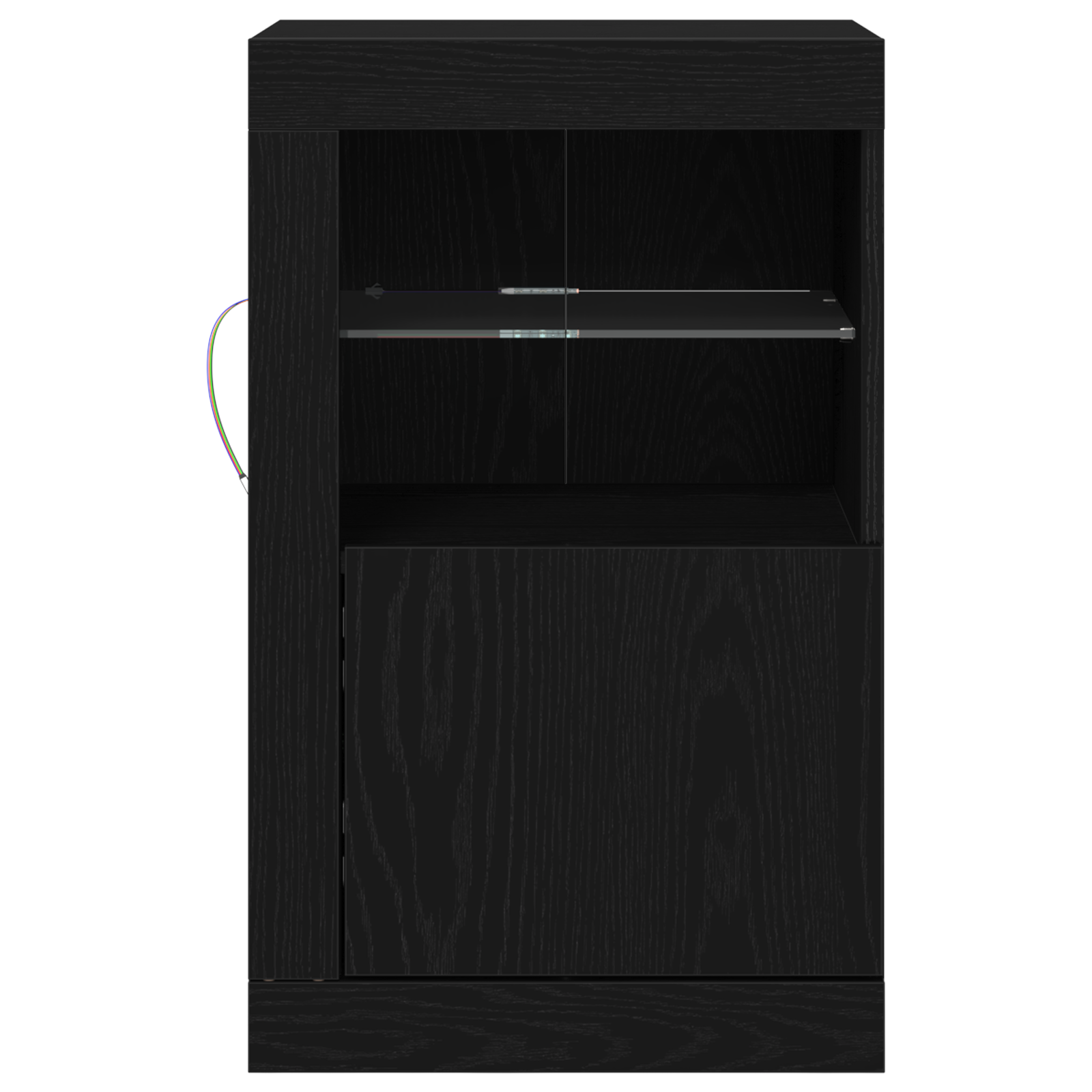 Side Cabinets with LED Lights 2 pcs Black Oak 41x37x67 cm - Image 5