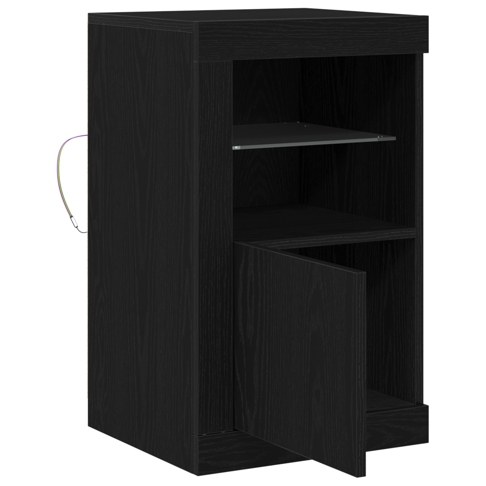 Side Cabinets with LED Lights 2 pcs Black Oak 41x37x67 cm - Image 6