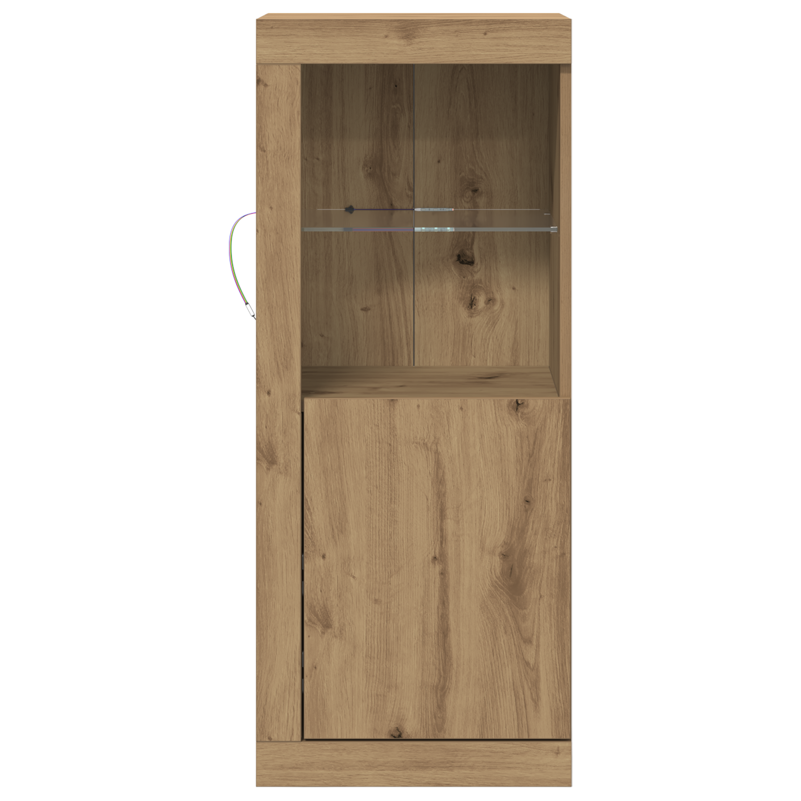 Sideboard with LED Lights Artisan Oak 41x37x100 cm - Image 5