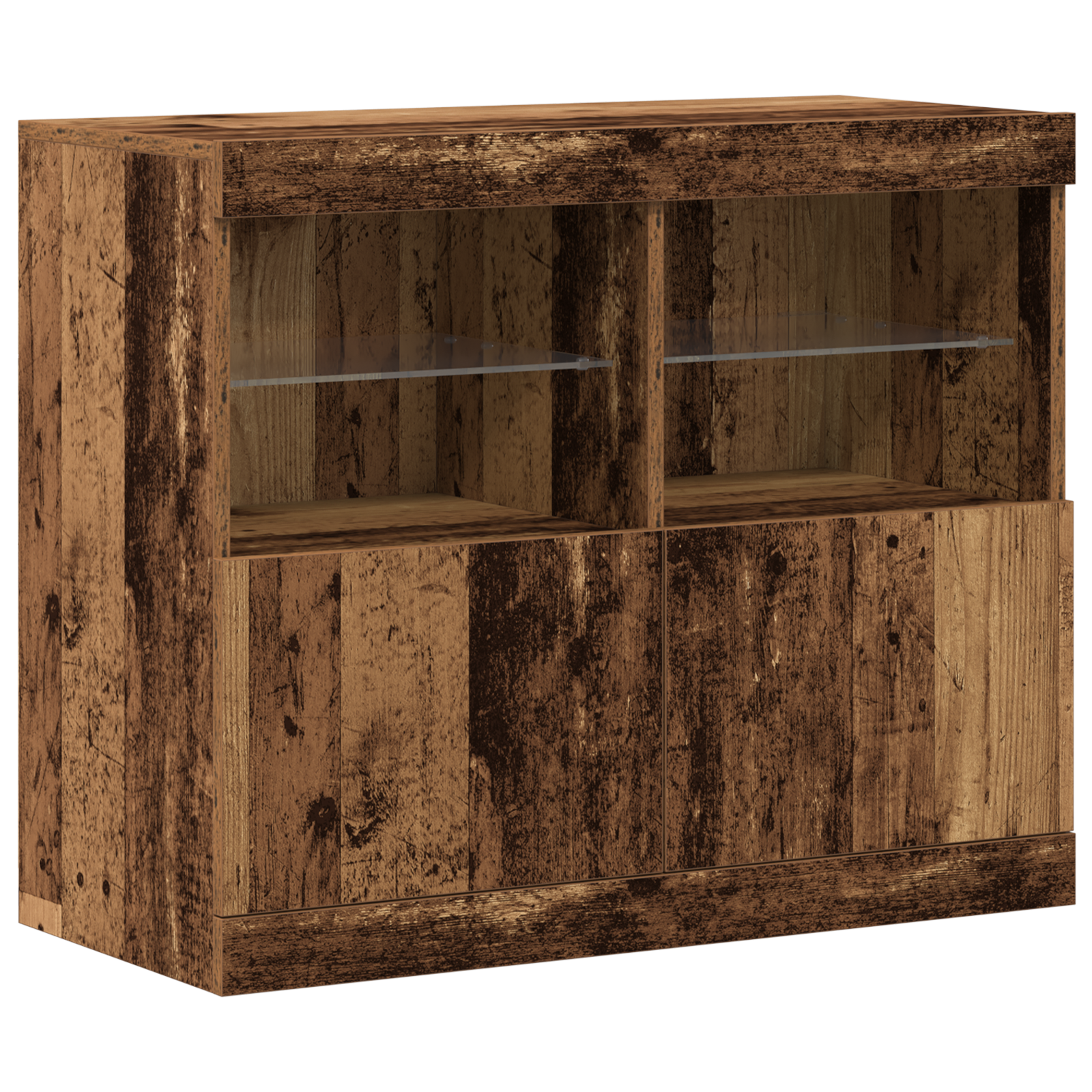Thumbnail - vidaXL Sideboard mit LED-Leuchten Altholz 81x37x67 cm