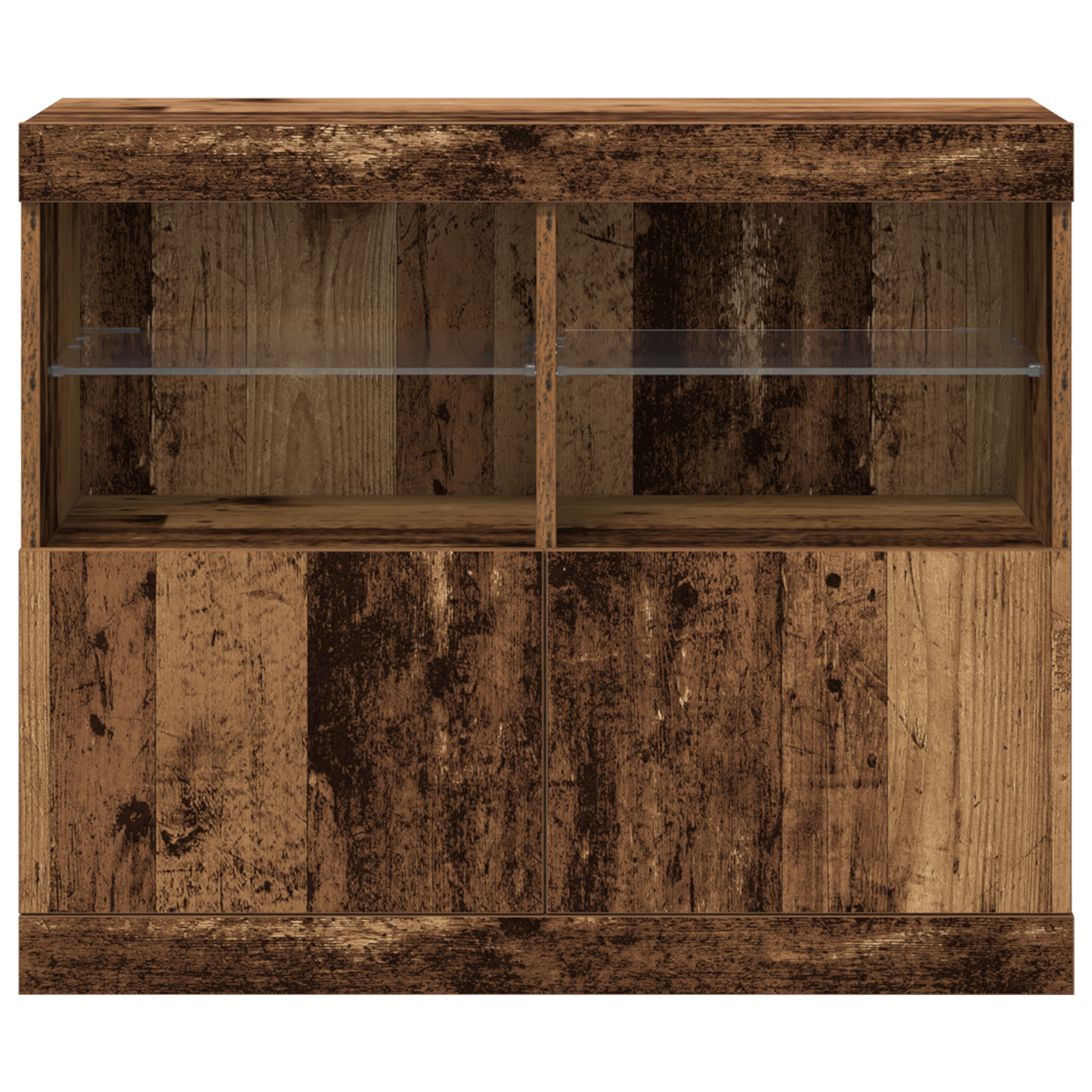 Sideboard with LED Lights Old Wood 81x37x67 cm - Image 6