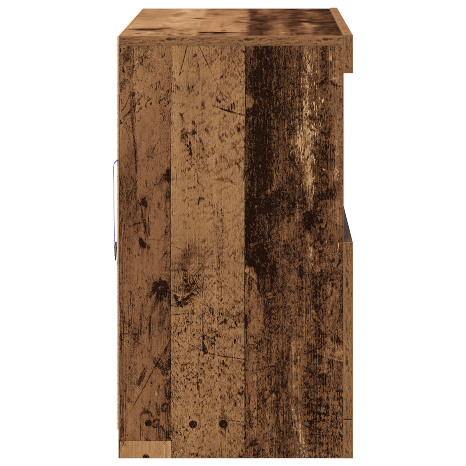 Sideboard with LED Lights Old Wood 81x37x67 cm - Image 7